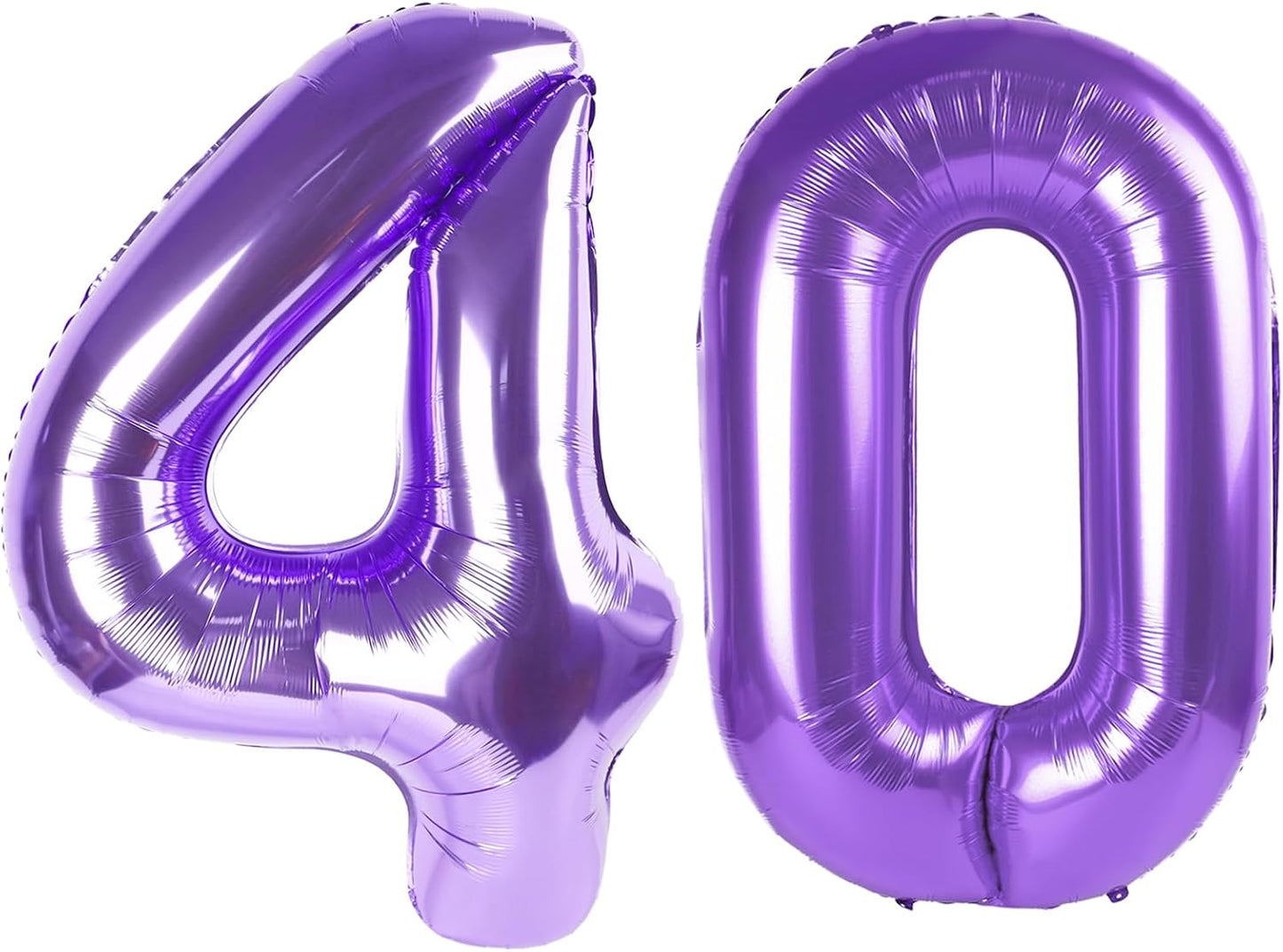 Purple Number 40 Balloon - 40-Inch 40th Birthday Decoration for Girls & Boys Party Supplies