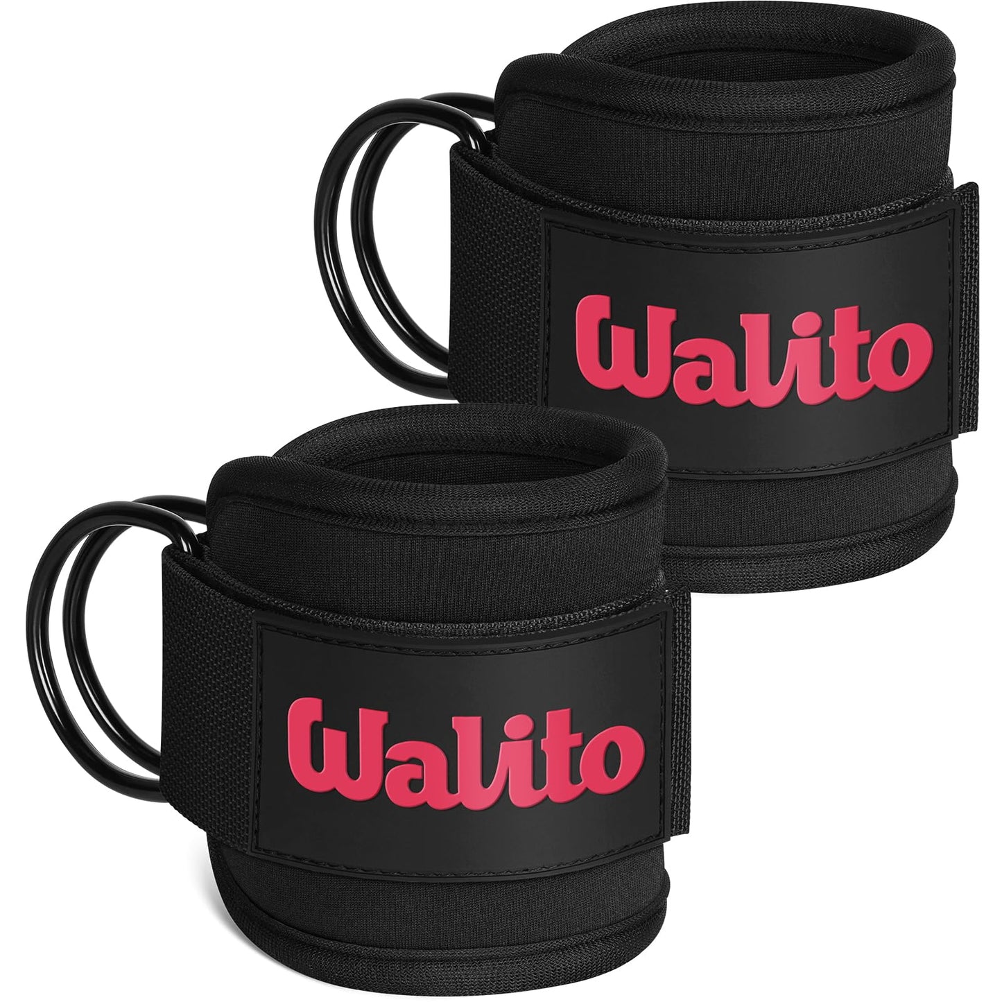 WALITO Ankle Straps for Cable Machines Women - Glute Ankle Cuff Kickback Strap, Gym Cable Machine Accessories for Glute Leg Extensions, Hip Abductors & Lower Body Exercises Equipment