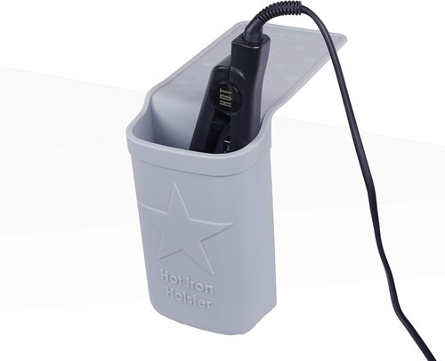 Hot Iron Holster - Adhesive-Free Silicone Storage Pocket for Travel | Heat Resistant to 500°F | Perfect for Curling Irons & Hair Straighteners