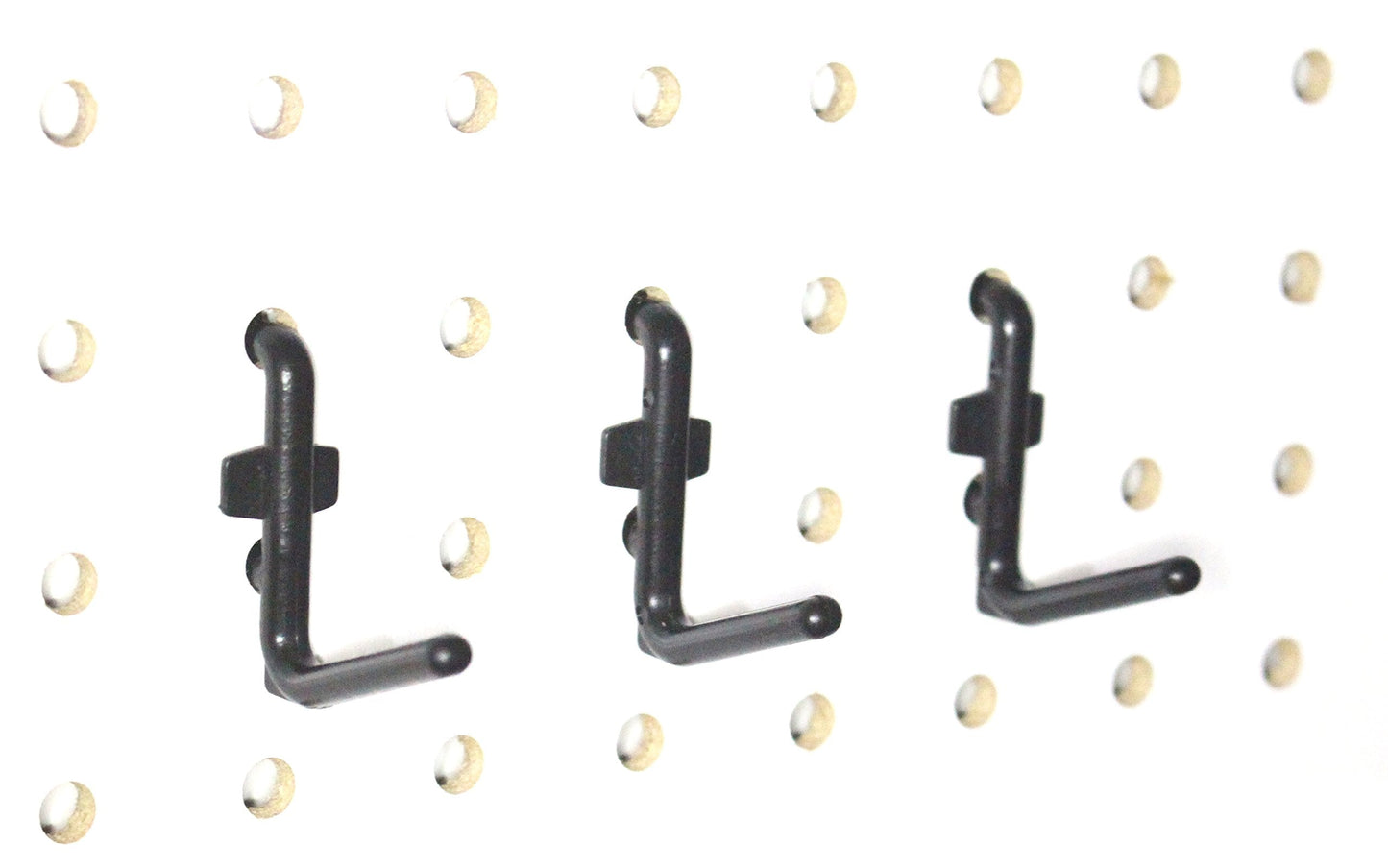 JSP Manufacturing Plastic Locking J Hook & L Hook Pegboard Kit | Garage Tool Craft Jewelry Storage Pegboard Organizer (200, Black)