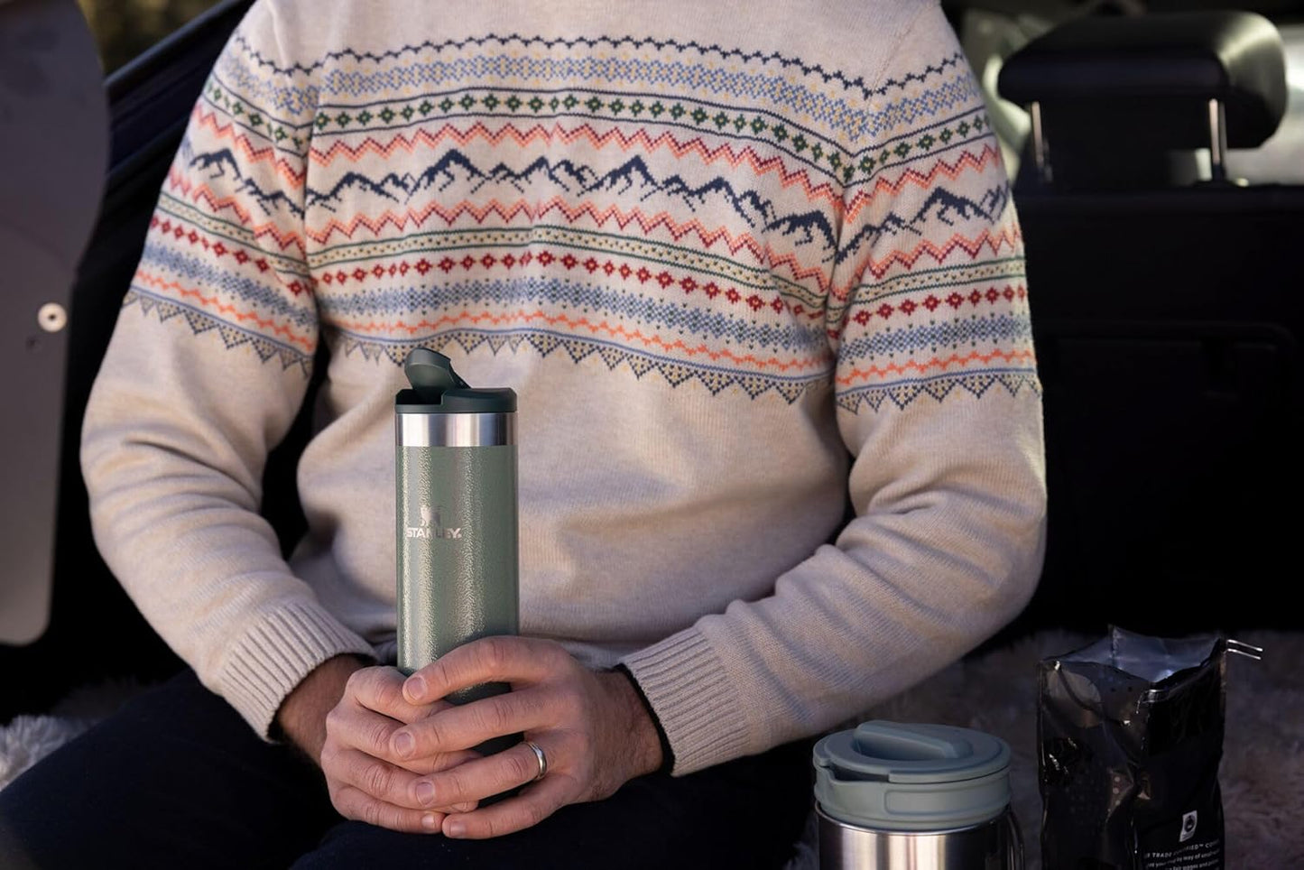 Stanley AeroLight Transit Bottle 16 oz - Lightweight Insulated Stainless Steel | Leak-Resistant Travel Mug | Rose Quartz