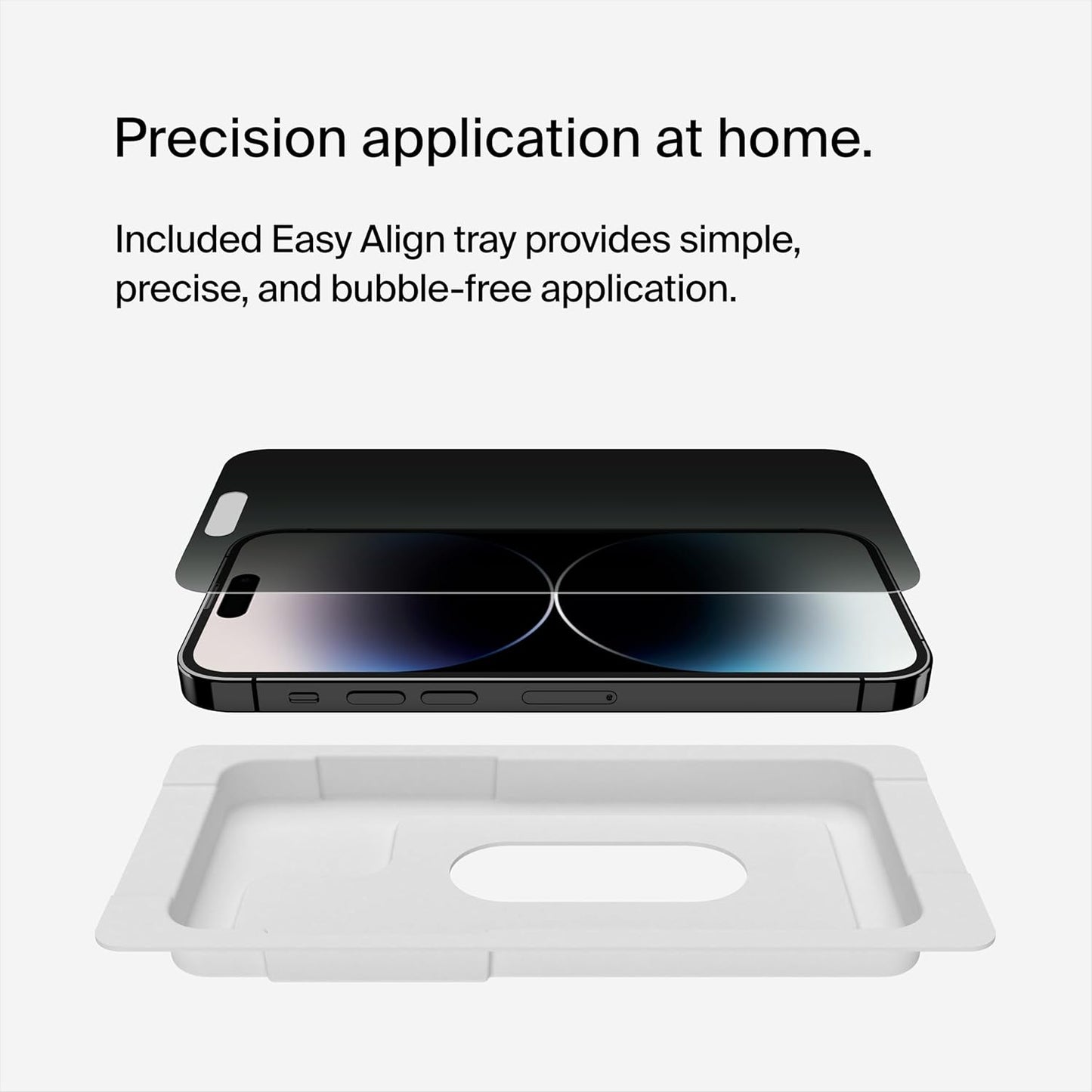 14 Belkin ScreenForce TemperedGlass Privacy Screen Protector for iPhone Pro - Treated Surface with Anti-Fingerprint