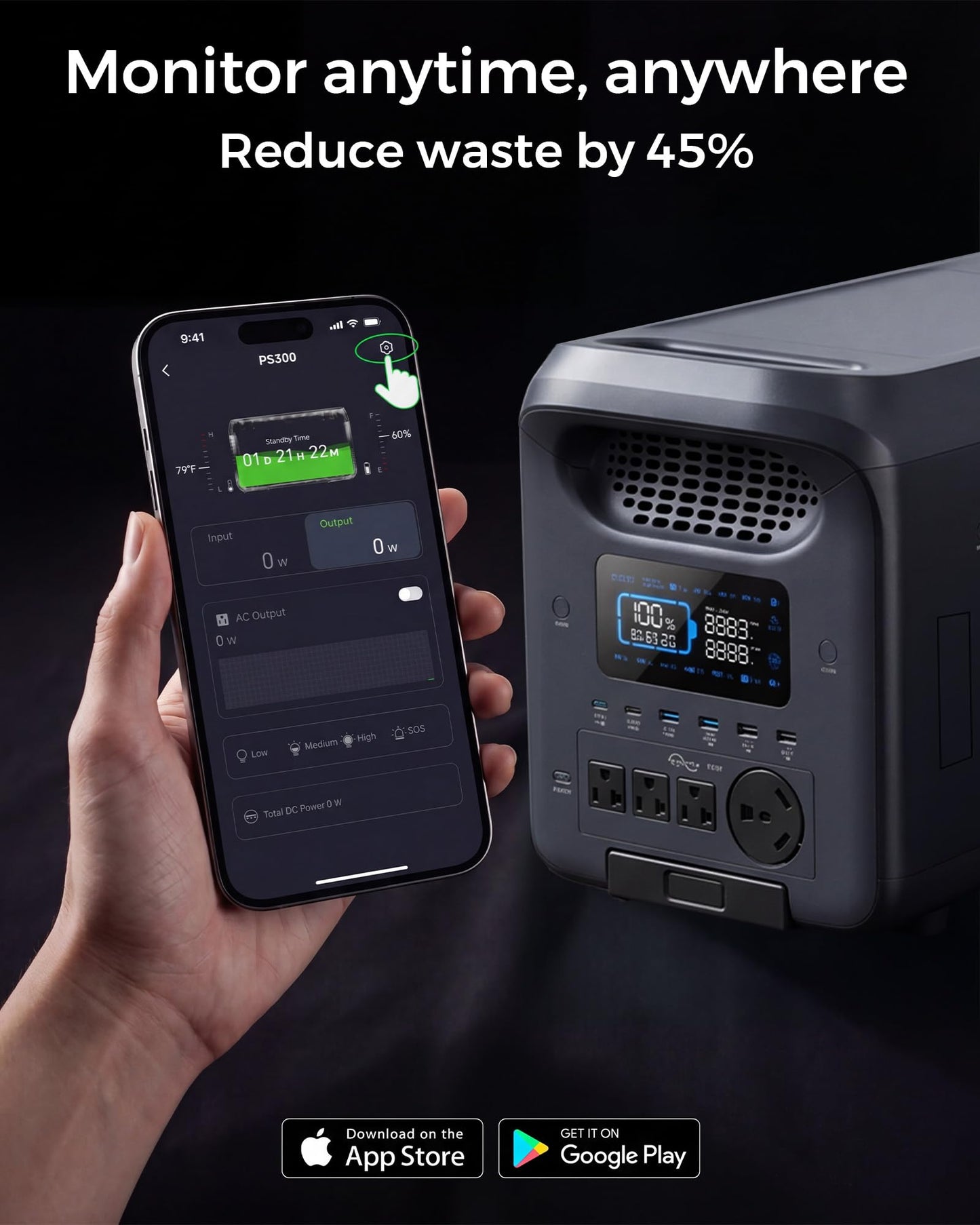 ComJoy Portable Power Station 3000W (5000W Surge), 2560Wh LiFePO4 Solar Generator with Wheels, 1.6H Fast Charge, 4 AC Ports, 14ms UPS Backup Power for RV, Camping, Home Use, Van Life (Panel Not Incl.)
