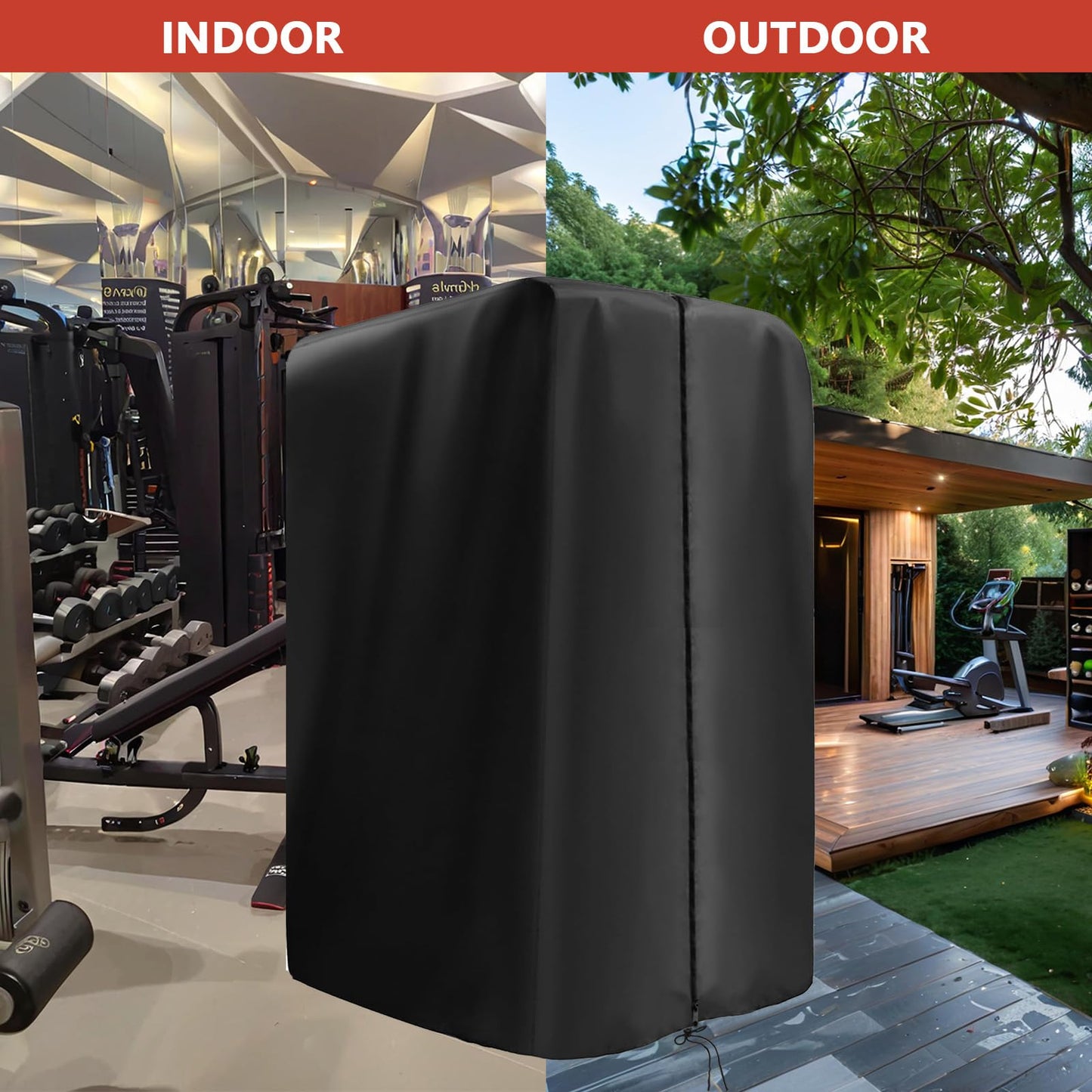 Protective Cover for Home Gym Set, 420D Oxford Gym Rack Cover for Home Exercise Equipment Set, Workout Equipment Protective, UV protection, Waterproof, Dustproof for Indoor or Outdoor