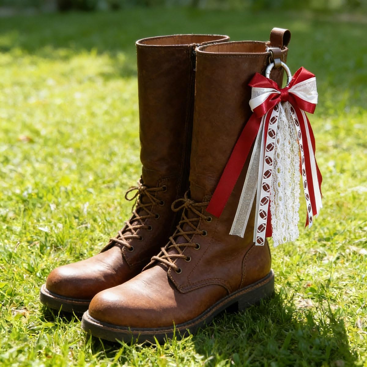 Skiennix Boot Charms - 2 Pcs Detachable Cowboy Accessories with Lace Bowknot for Women
