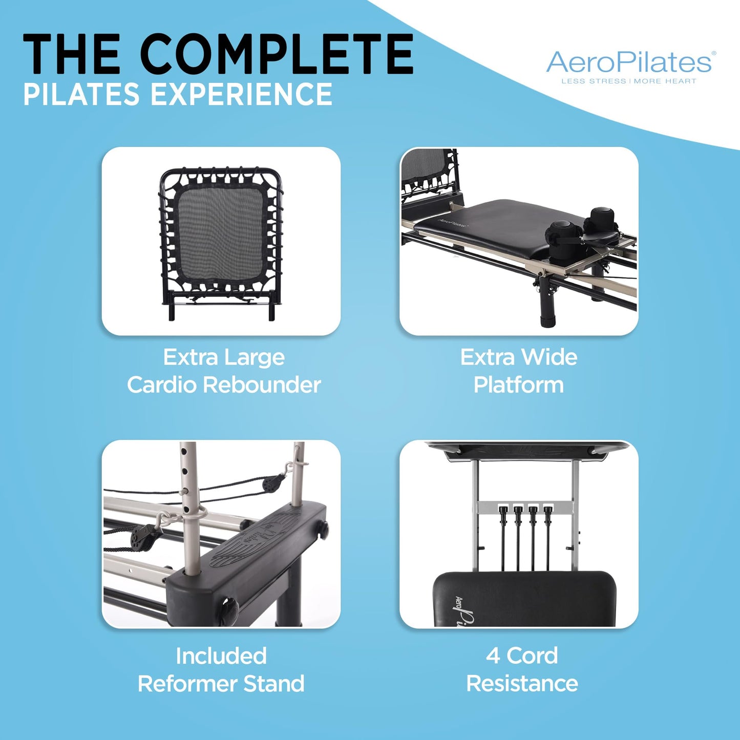 AeroPilates Pilates Reformer Machine, Home Gym Workout Equipment, Premier Studio 700 - Portable and Foldable Exercise Trainer for Strength, Resistance, and Fitness Training
