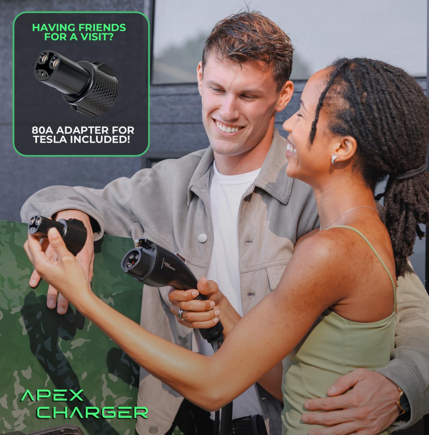 MACH 2:Fast Level 2 EV Charger 48 amp Garage-pro wall-Mount. Electric Vehicle Charging Station 4 Nema 14-50 Outlet. J1772 car Connector. Key Accessories: 30ft Cable & Tesla NACS evse Portable Adapter