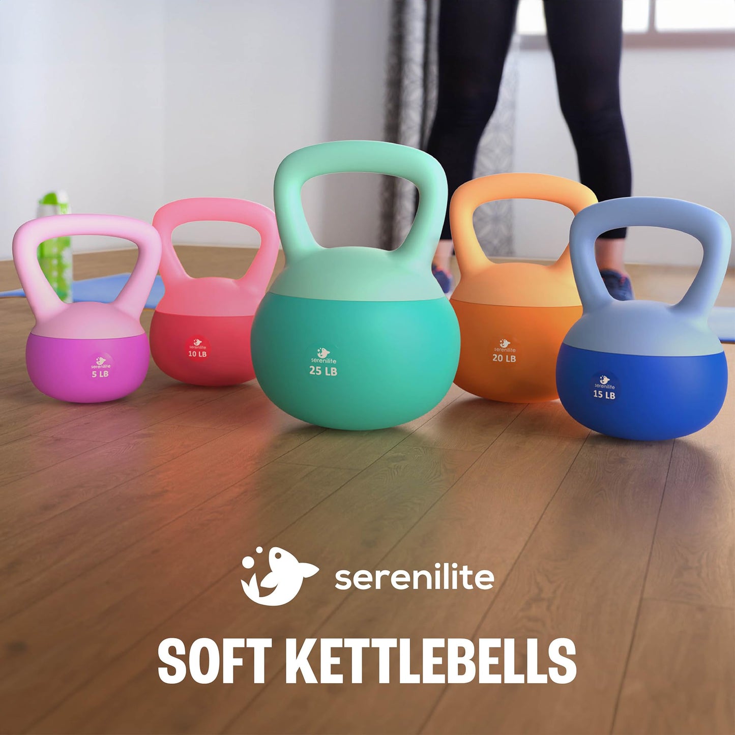 Soft Kettlebells, Serenilite Kettlebell Sets, Kettle Bell Sets for Women & Men, Safe Strength Training Kettlebells, 5 lb Kettlebell Weights for Home Workouts & More.