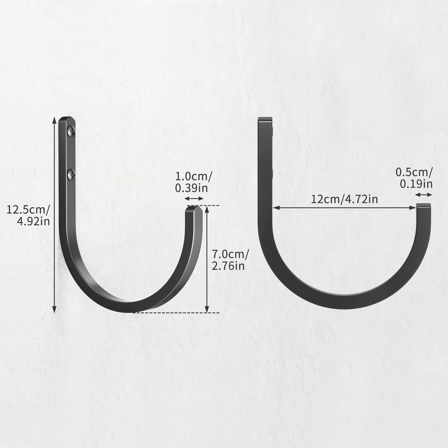 Garden Hose Holder Wall Mount - Aluminum Hose Hanger for Outside, Durable Wall-Mounted Hose Holder for Garden & Outdoor Use(4 Hooks)
