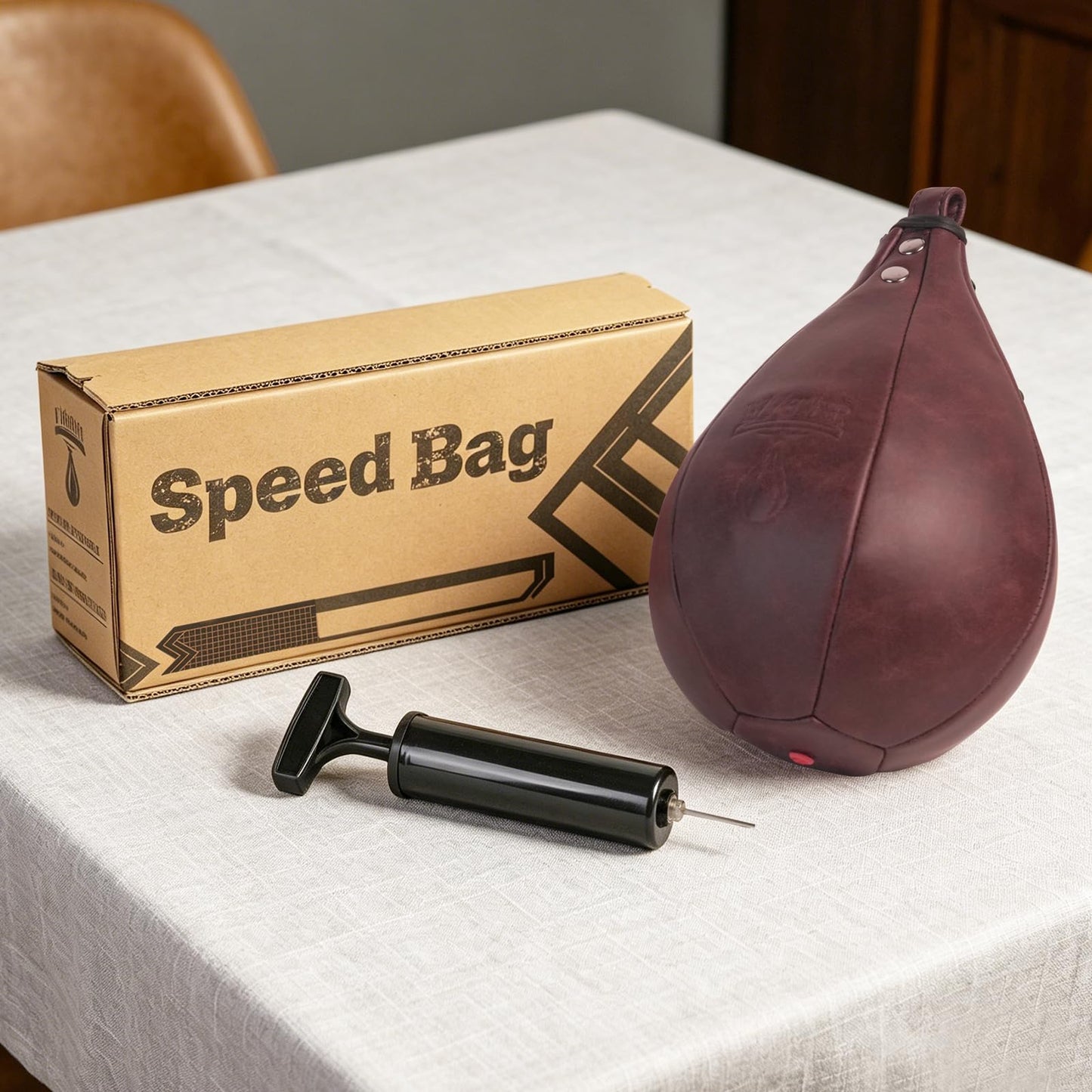 WYGVNR Speed Bag, Speed Punching Bag, Boxing Ball, Punching Dodge Striking Bag for Boxing Training Home Gym Sports Fitness, Brown