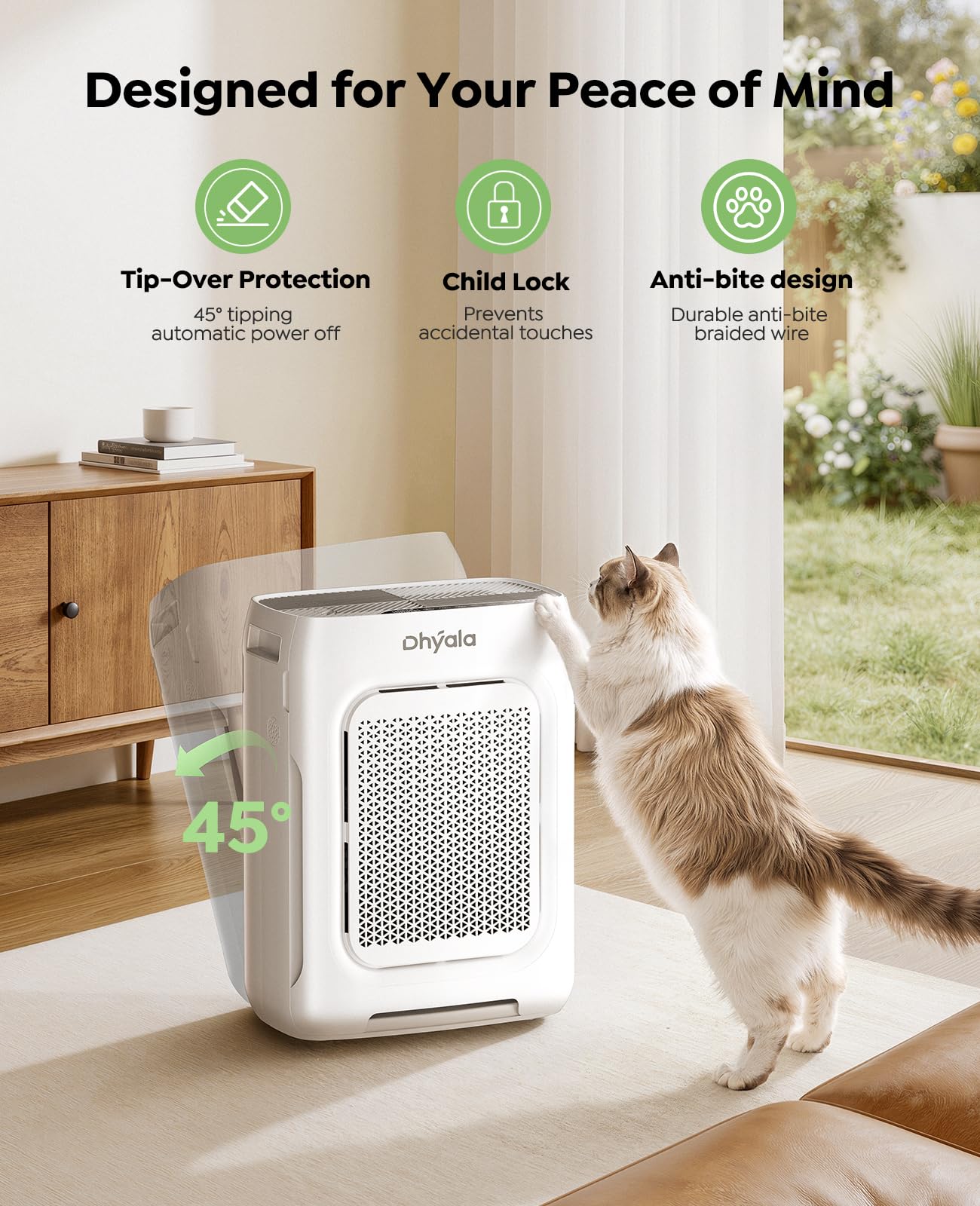Air Purifier for Home Large Room up to 3000Ftยฒ, HEPA Air Purifier with Washable Double-Sided Filters, Smart WiFi, AQI Display, Air Cleaner for Pets, Allergies, Dust, Pollen, 15dB Sleep Mode, Fragrance