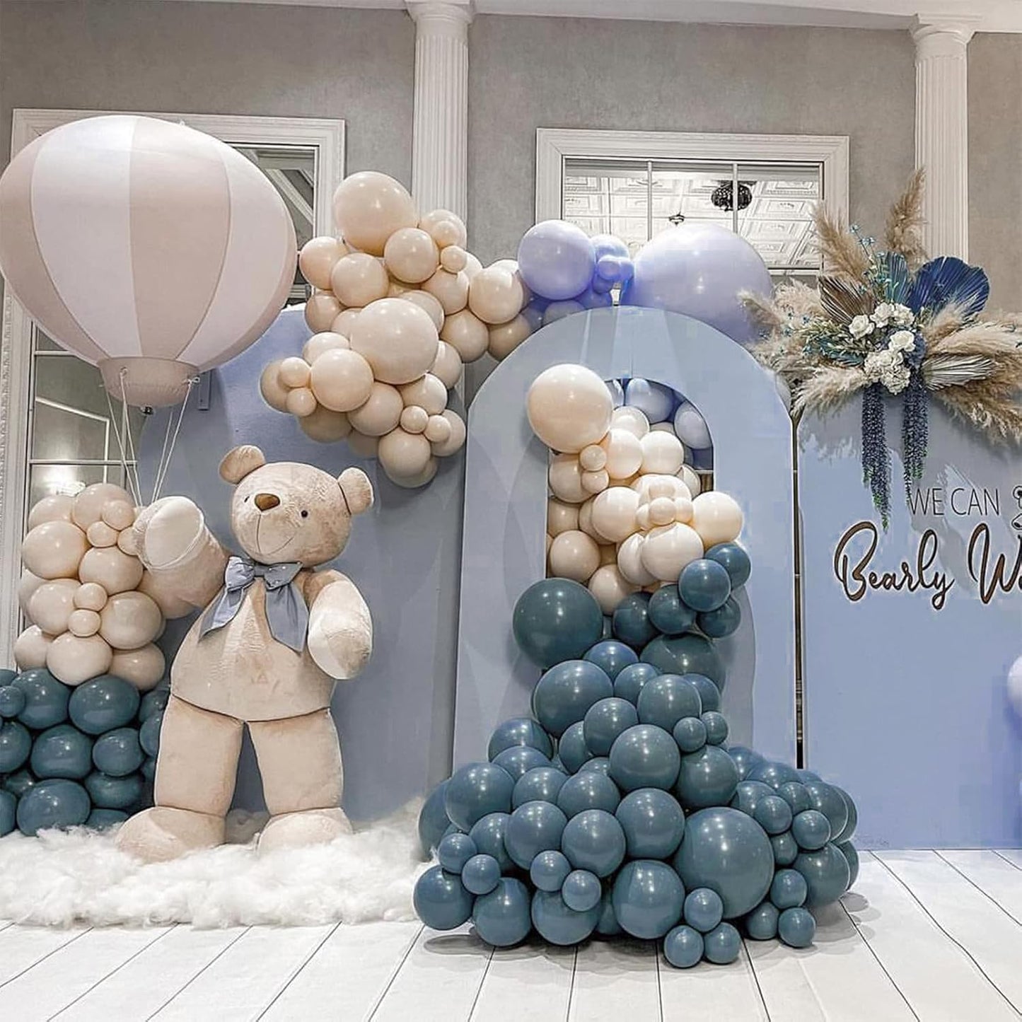 PartyWoo Slate Blue Balloons - 50pcs 12 Inch Navy & Dusty Blue for Weddings, Baby Showers & Birthdays