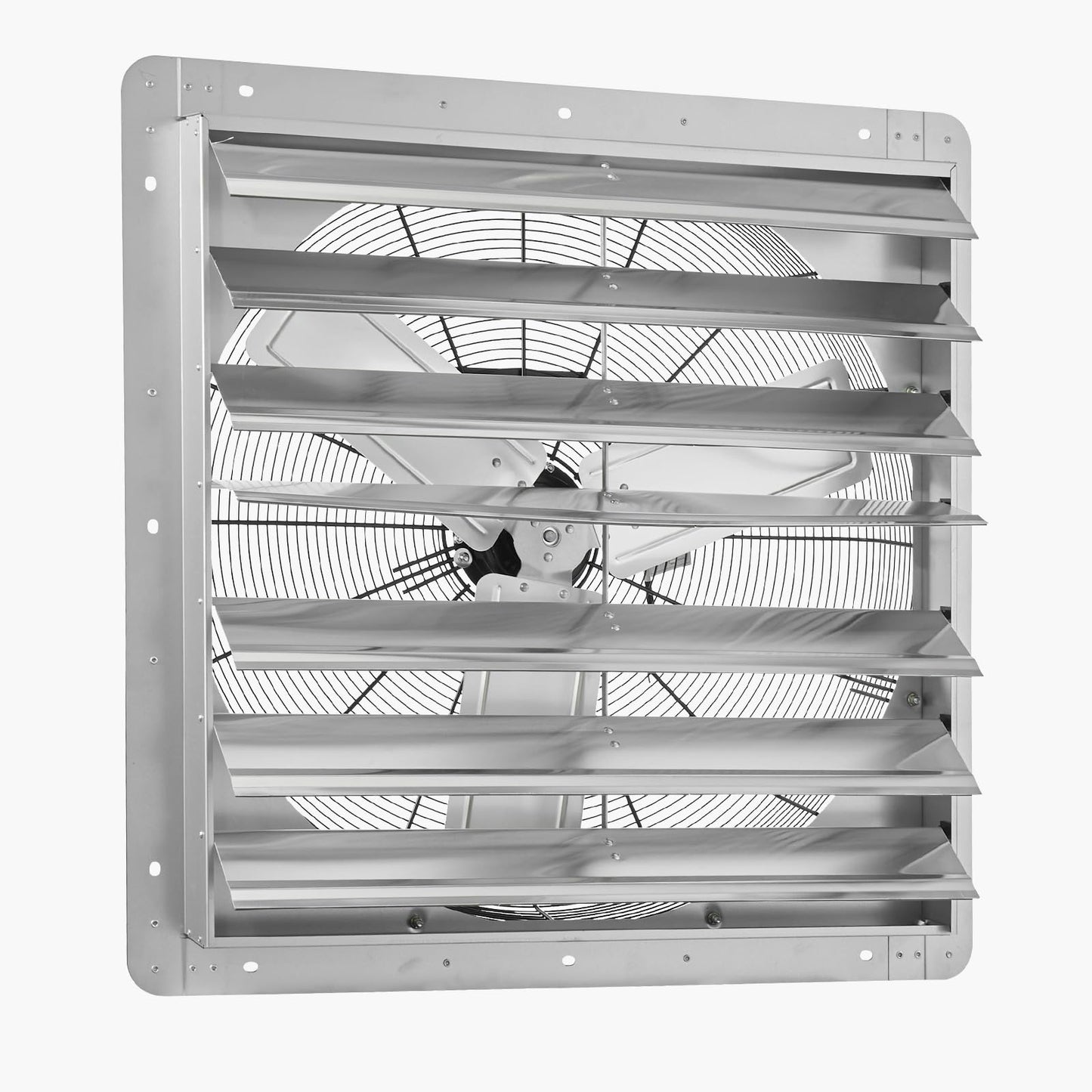 VEVOR 30'' Exhaust Fan, Wall Mounted Attic Fan with Variable Speed, 6900 CFM, Automatic Shutter, Ventilation and Cooling, Silver, Fan Only
