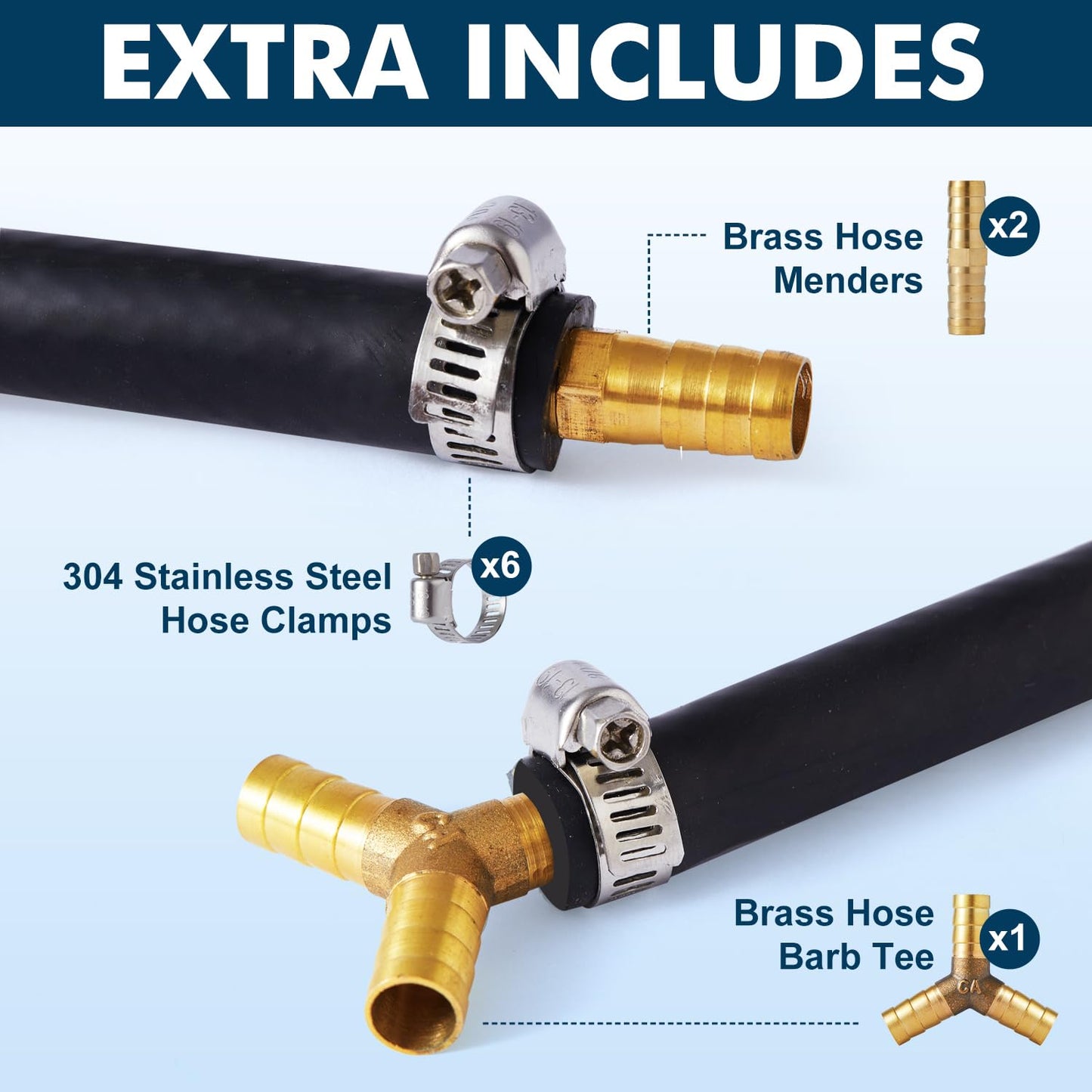 HQUA PAS20AL+PAS20AD Pond & Lake Aeration Accessories 100'of Weighted Tubing + Membrane Diffusers