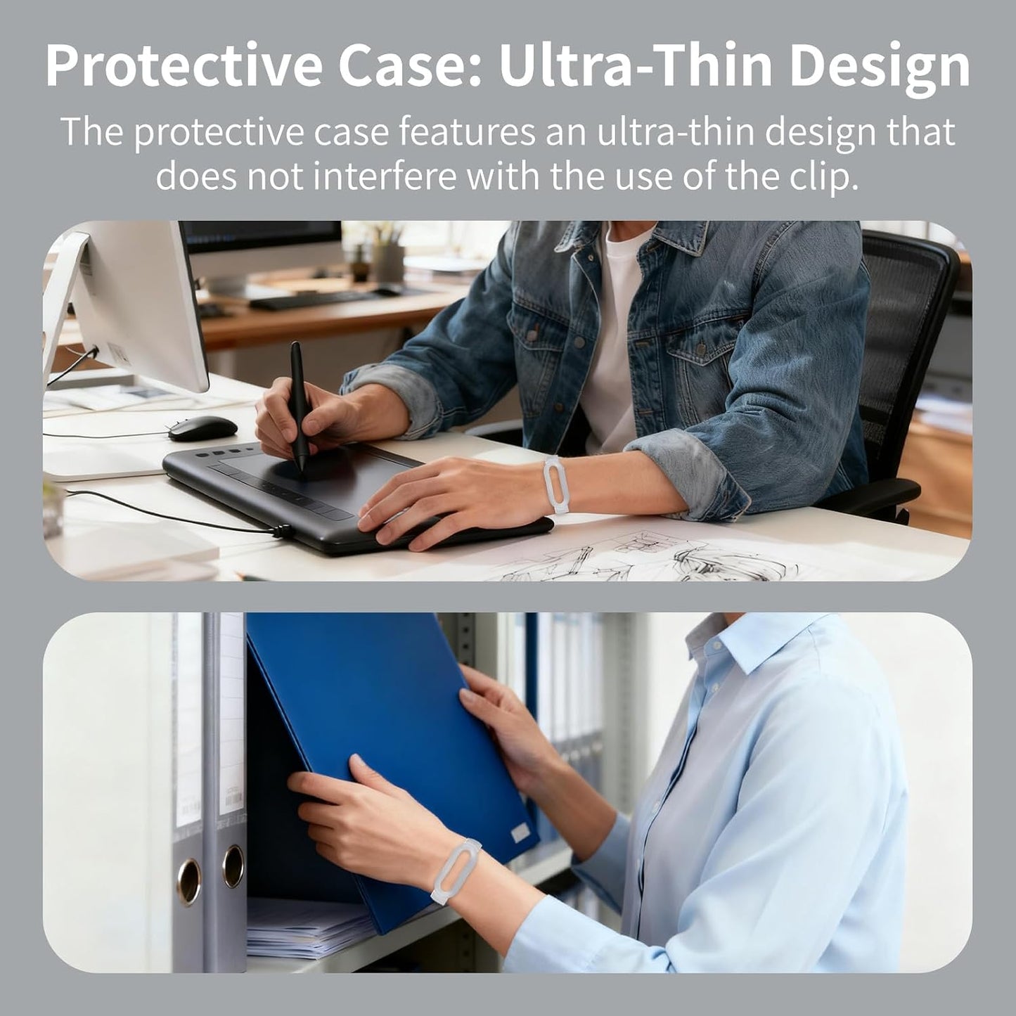 Fukaisu Wristband and Protective Case for NotePin, Adjustable TPU Wristband Durable Wearable Accessory Compatible