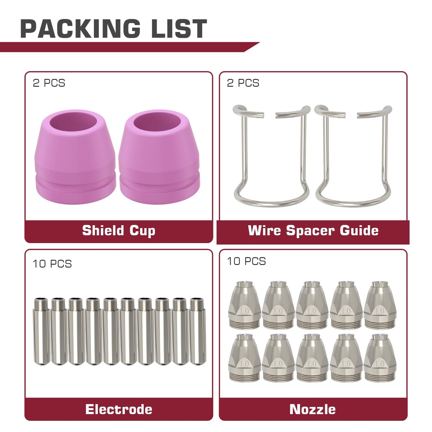 ARCCAPTAIN iControl CUT55 Prolux and AG-60 Plasma Cutter Torch Consumables