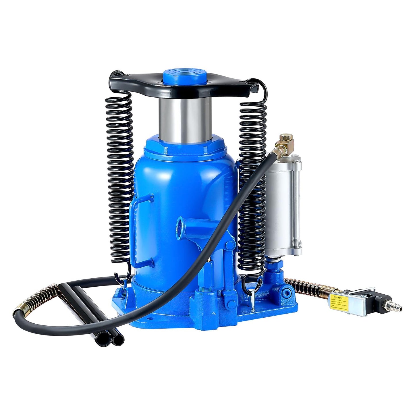 VEVOR Air Hydraulic Bottle Jack, 32 Ton/70500 LBS, Hydraulic Floor Car Jack with Manual Hand Pump, Heavy Duty Pneumatic Bottle Jack Hoist for Auto Truck Travel Trailer Repair Lift