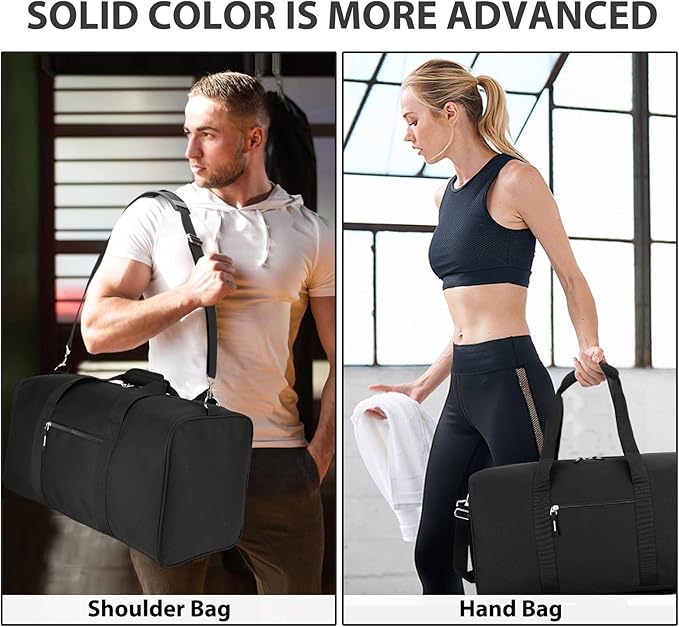 Gym Bag for Men, 22 inch Large Duffle Bag, 55L Lightweight Water-Resistant Weekender Duffel Bag for Travel, Sports, Camping, Overnight