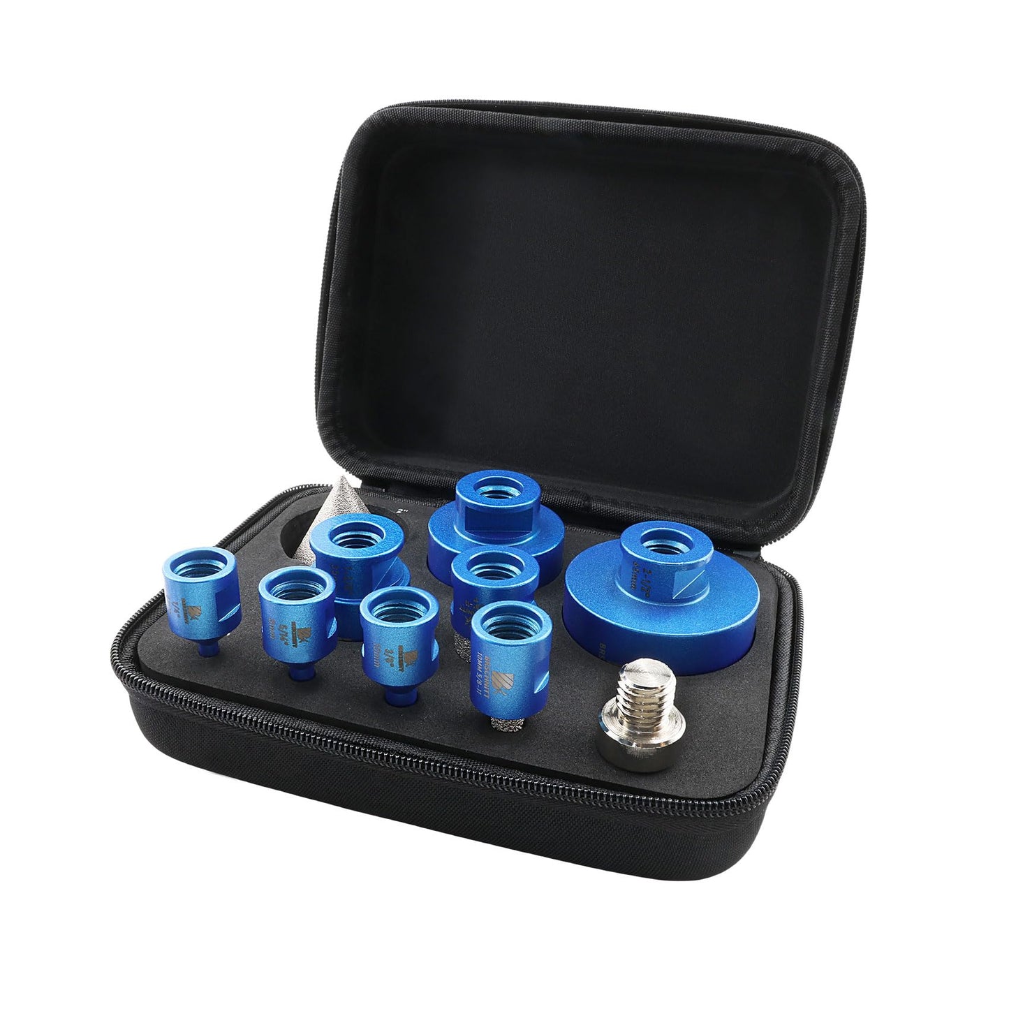 Diamond Core Drill Bit Set - BRSCHNITT 10pcs Tile Hole Saw Kit Diamond for Porcelain Tile Ceramic Marble Granite Drilling,Finger Chamfer Bit
