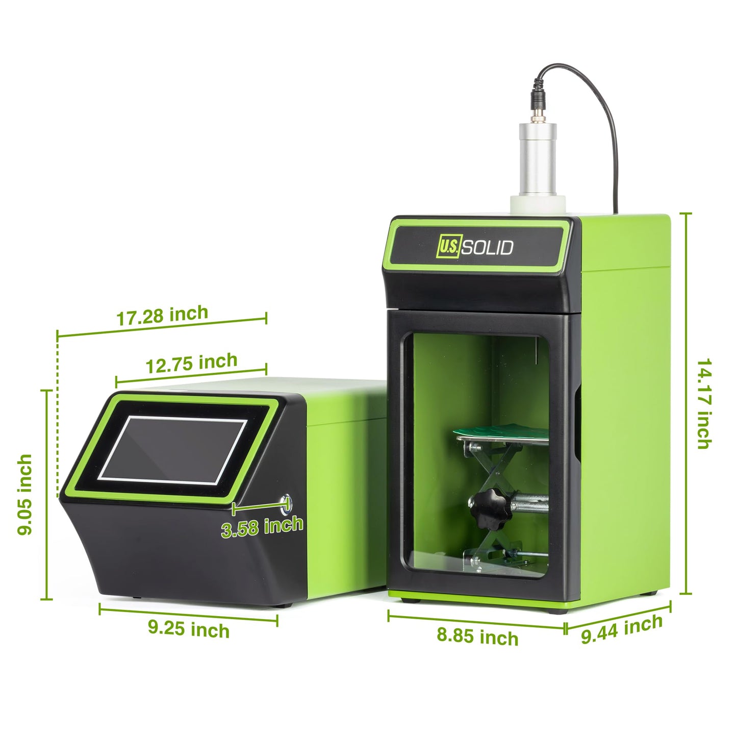 U.S. Solid 2000W Ultrasonic Homogenizer Mixer, 50-3000ml Processing Capacity Professional Lab Sonicator & Cell Disruptor with Touch Screen for Nano Dispersion, Disruption, Extraction & Emulsification
