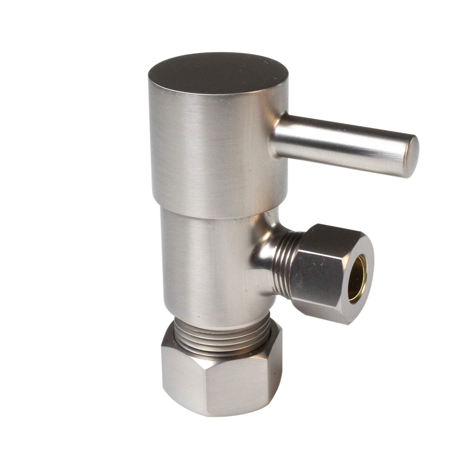 Westbrass D1938QRL-07 Freestanding Pedestal Lavatory Sink Installation Kit with Flat Trap and 1/4-Turn Lever Handles, Satin Nickel