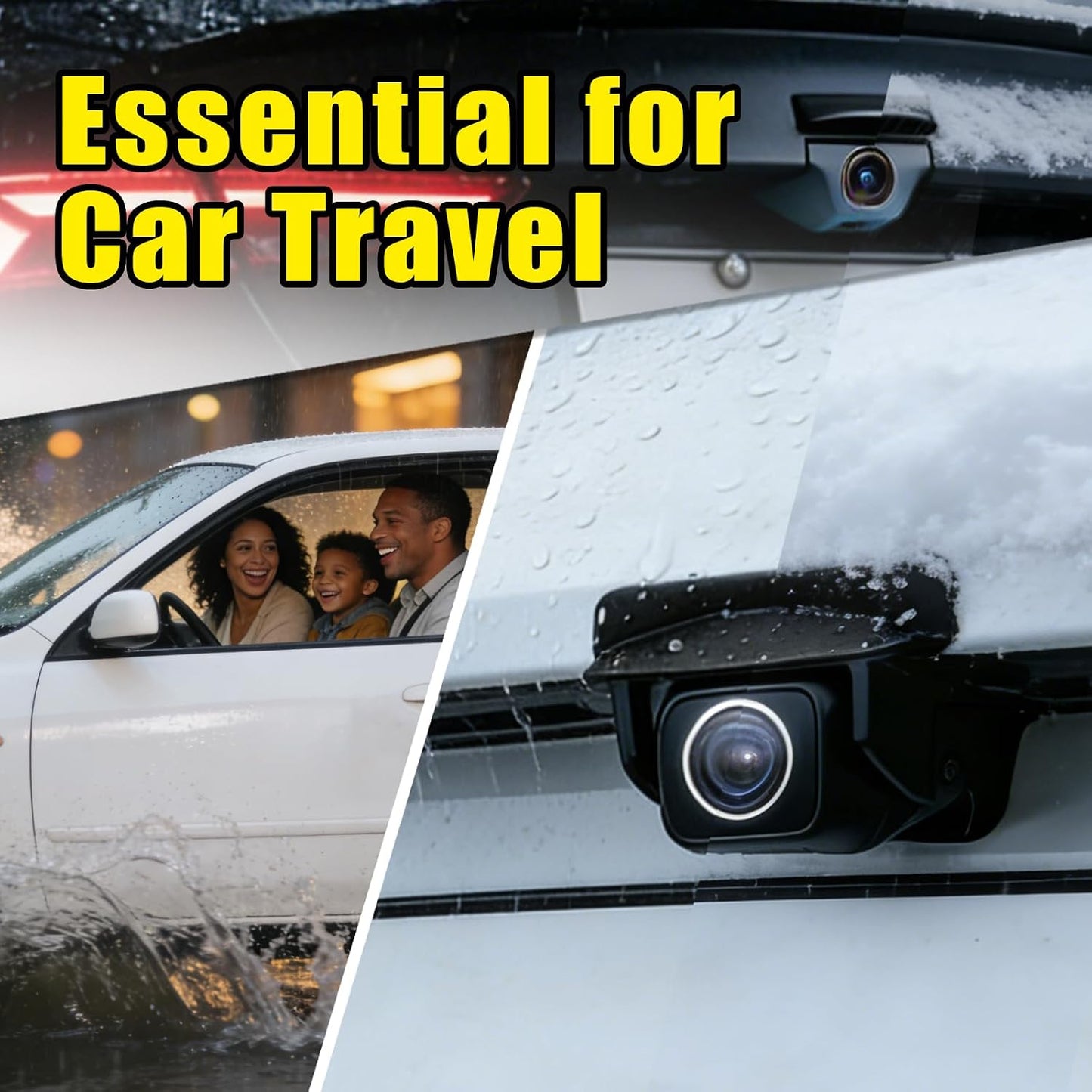 carleef New Car Backup Camera Rain Shield,Silicone Reverse Camera for Car Rains Shield Keeps Imaging Clear,Extended