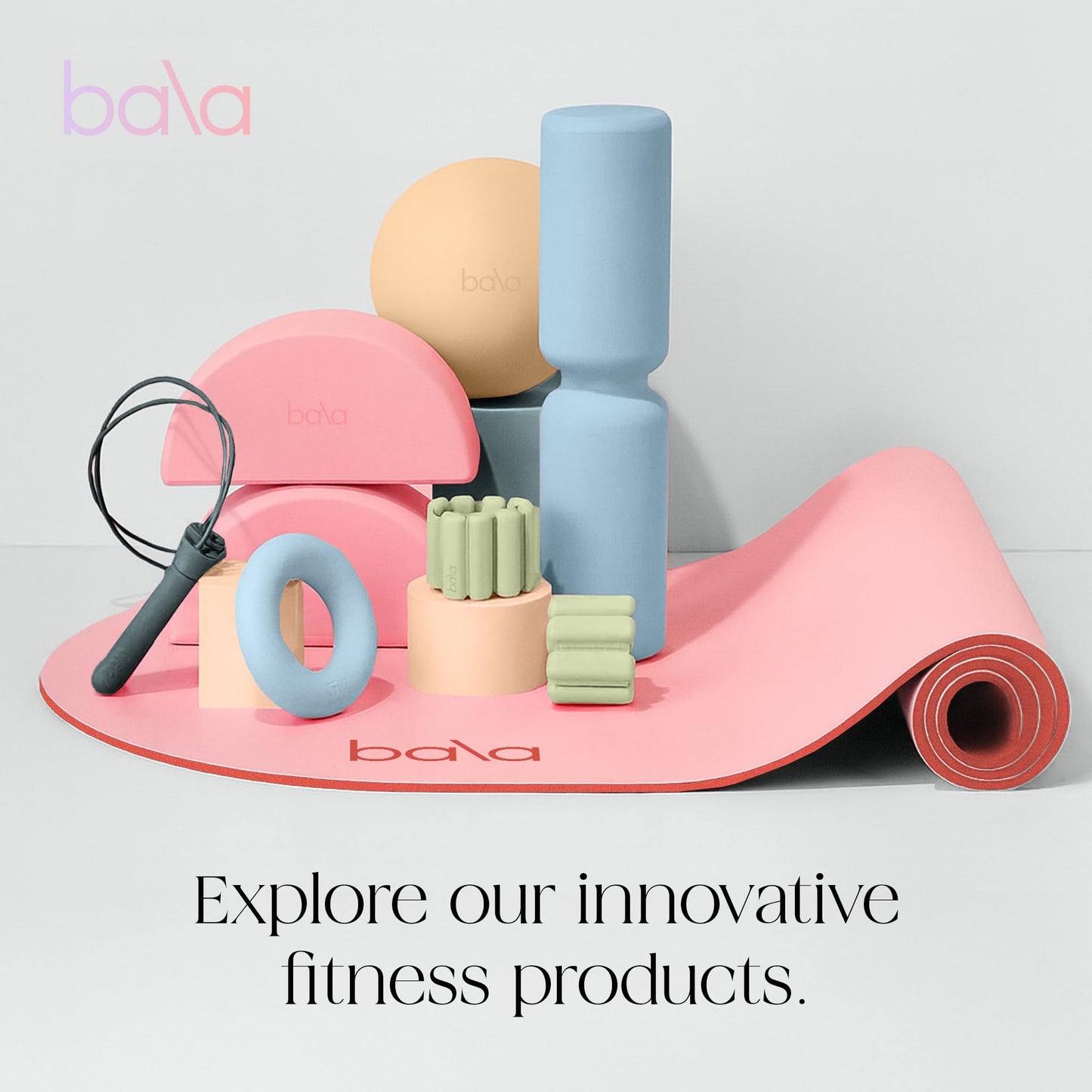 Bala Bangles Wrist & Ankle Weights for Women & Men - 2 lb Adjustable Weighted Bands - Soft Silicone Arm & Leg Weights for Pilates, Yoga, Walking, Barre, Home Workout & Strength Training Exercise