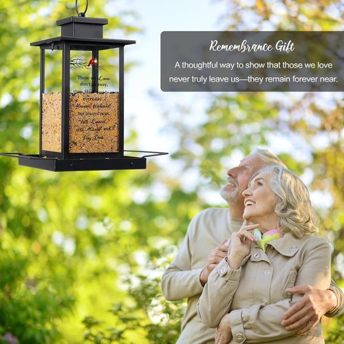 Memorial Cardinal Bird Feeder - Thoughtful Sympathy Gift for Loss of Loved One | Bereavement Remembrance