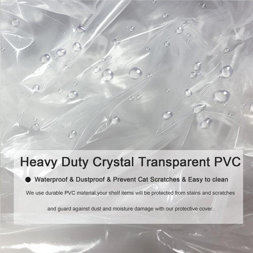 IndigoTempest9 Heavy Duty Wire Rack Cover – Transparent PVC, Waterproof, Dustproof, Full Visibility, 48 x 18 x 72 inches, Cover Only