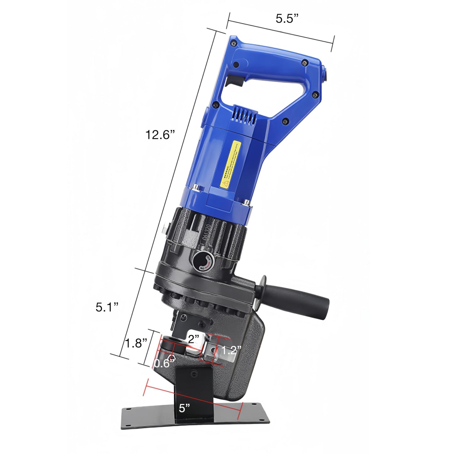 1800W Electric Hydraulic Hole Puncher, Hydraulic Press Punching Tool, Metal Copper Hole Punching Machine with 1/4" 3/8" 1/2" 11/16" 4/5" Dies for Steel Iron Aluminum Copper Sheet