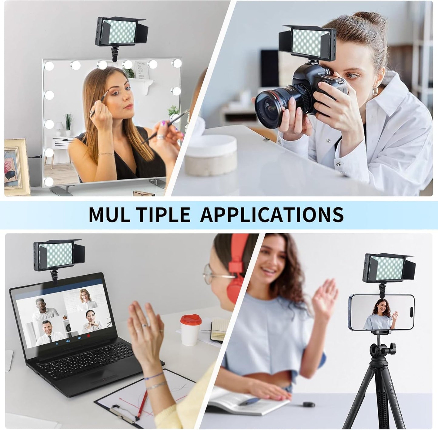 BVMGTT 4000mAh 2800K-6500K (3CCT) LED Video Light, Camera Light for Pictures Video Recording with Battery Support