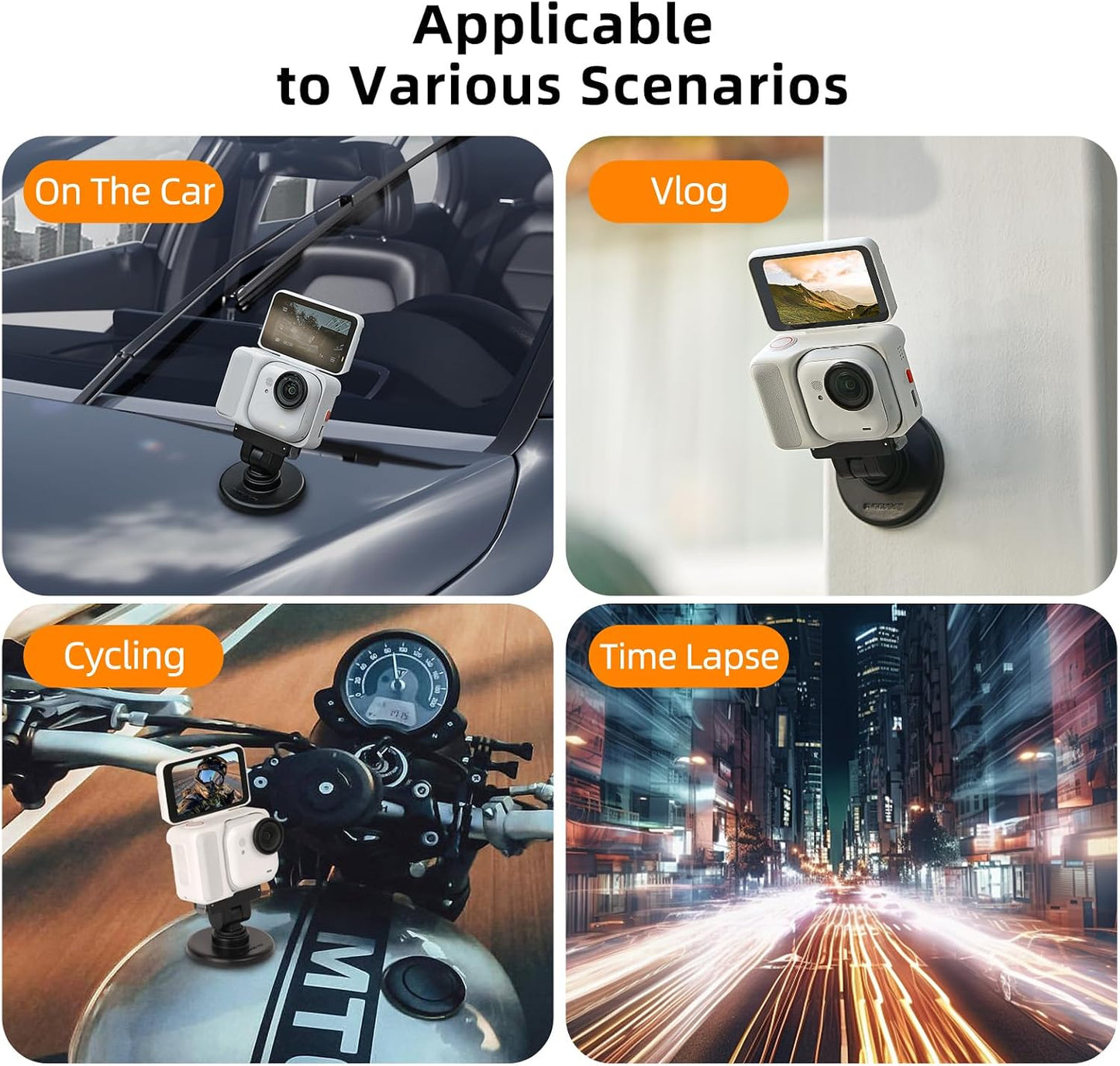 Yufeizi Insta360 180 Magnetic Mount for Go Ultra Accessories, with Quick Release Mount Adapter, Angle Adjustment Strong