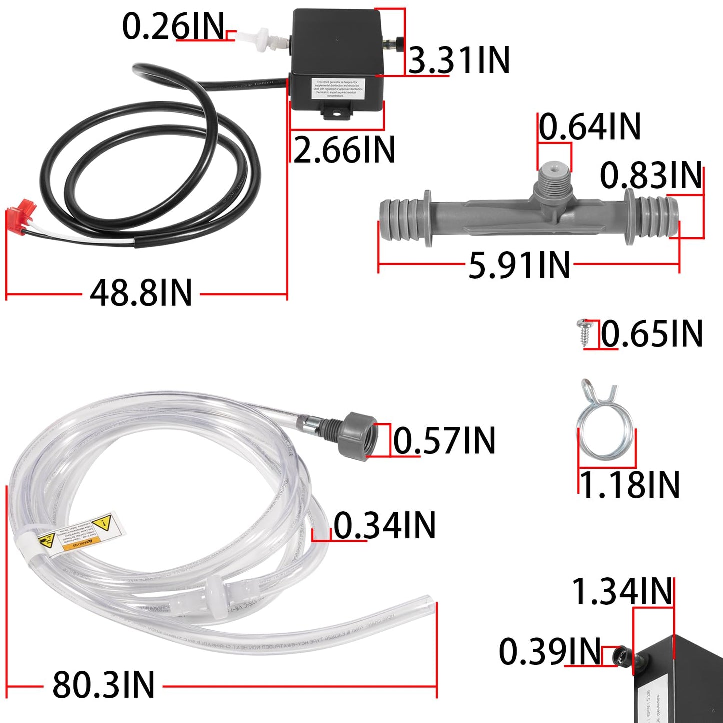 Hihitomorrow 72602 Complete Ozonator Unit Ozone Generator Replacement Parts for Watkins Freshwater III Ozone System Fit for Hot Spring Spas & Hot Tub Models 1995 to Current
