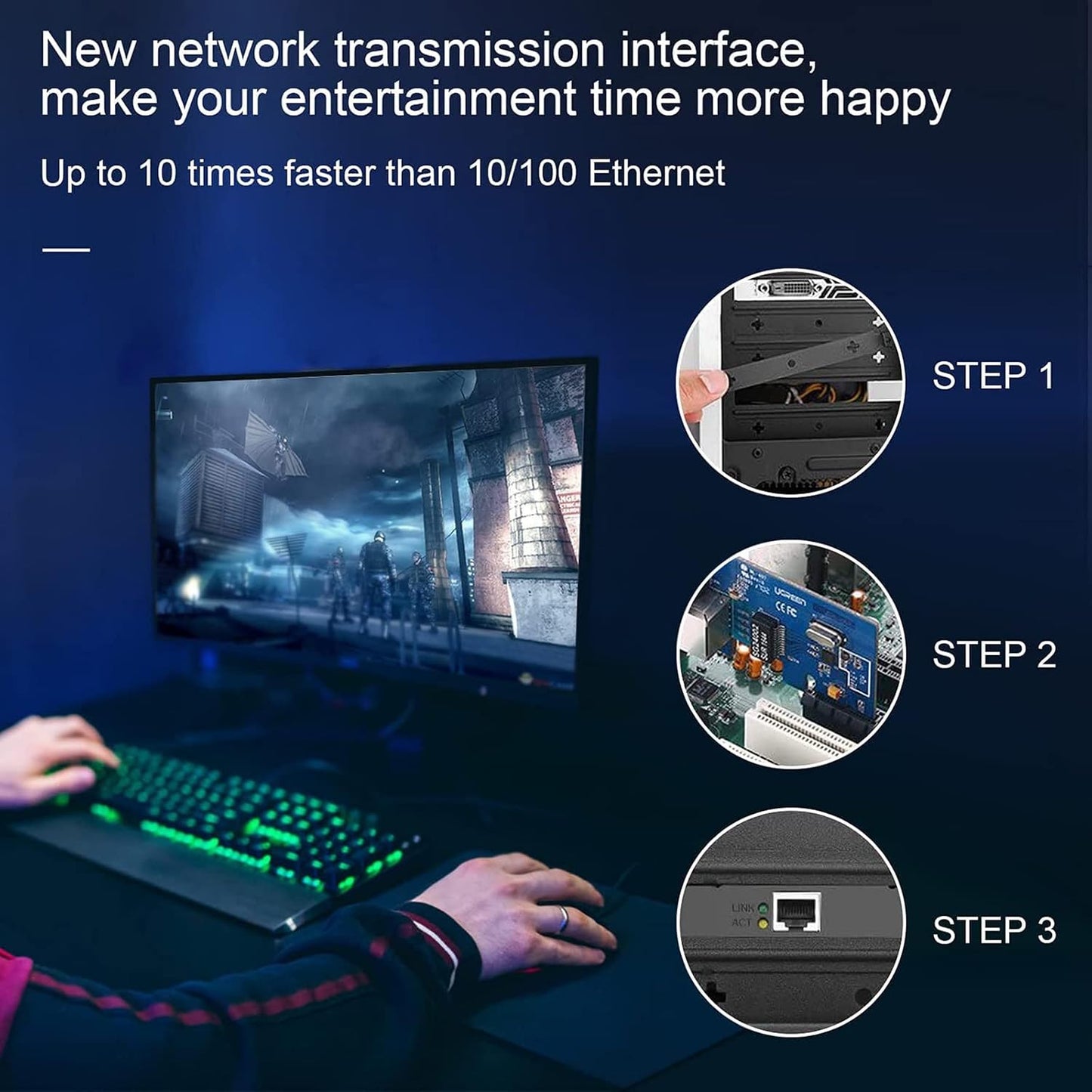 C&N 1000M I210AT (ST729) PCIe Gigabit Network Card PCI Express Ethernet Adapter with Intel LAN NIC Card for Support PXE