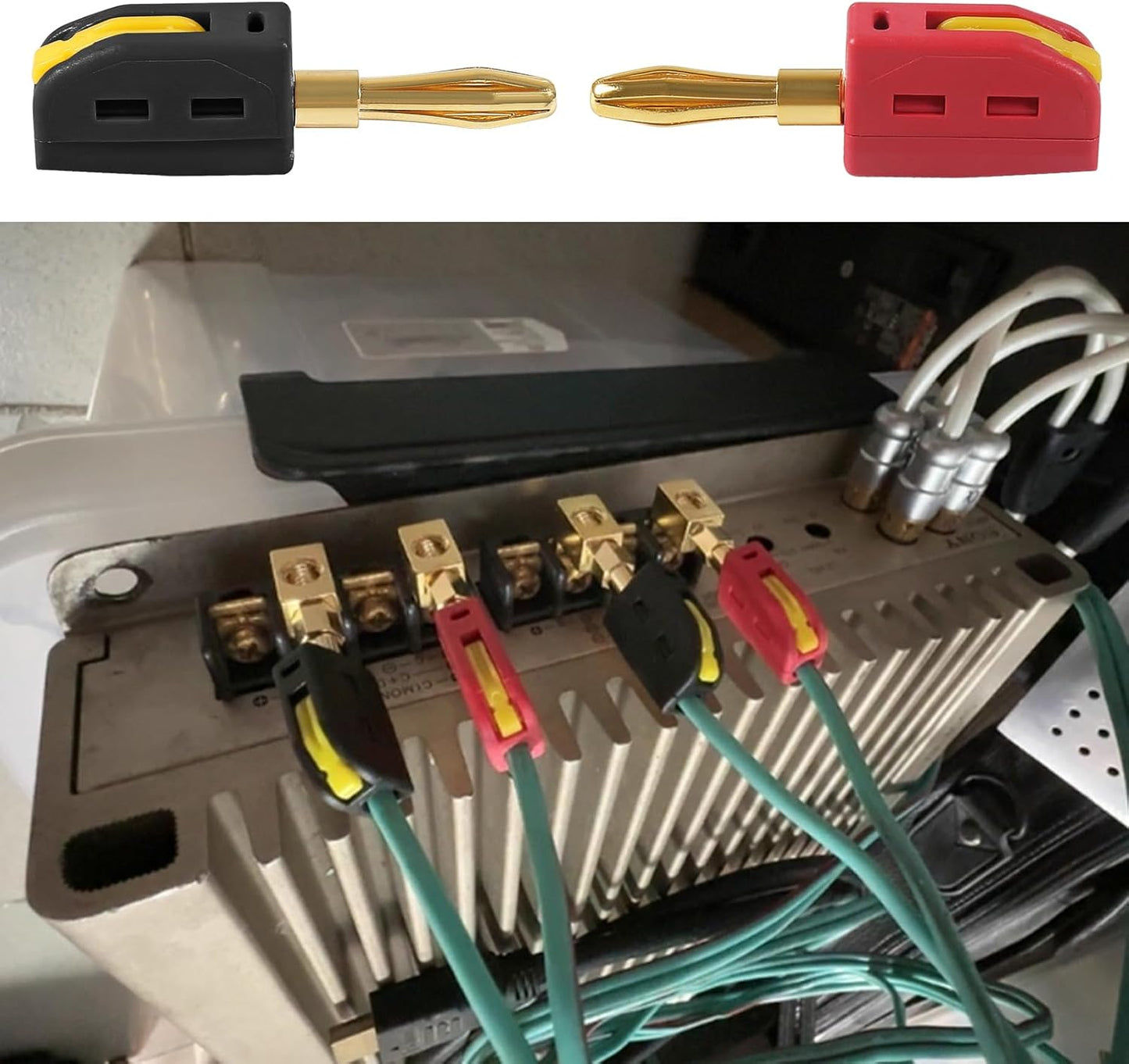20Pcs 4mm 32A 250V, Banana Plug Quick Connect Speaker Wire Connectors Insulated Banana Sockets for Home Theater Audio