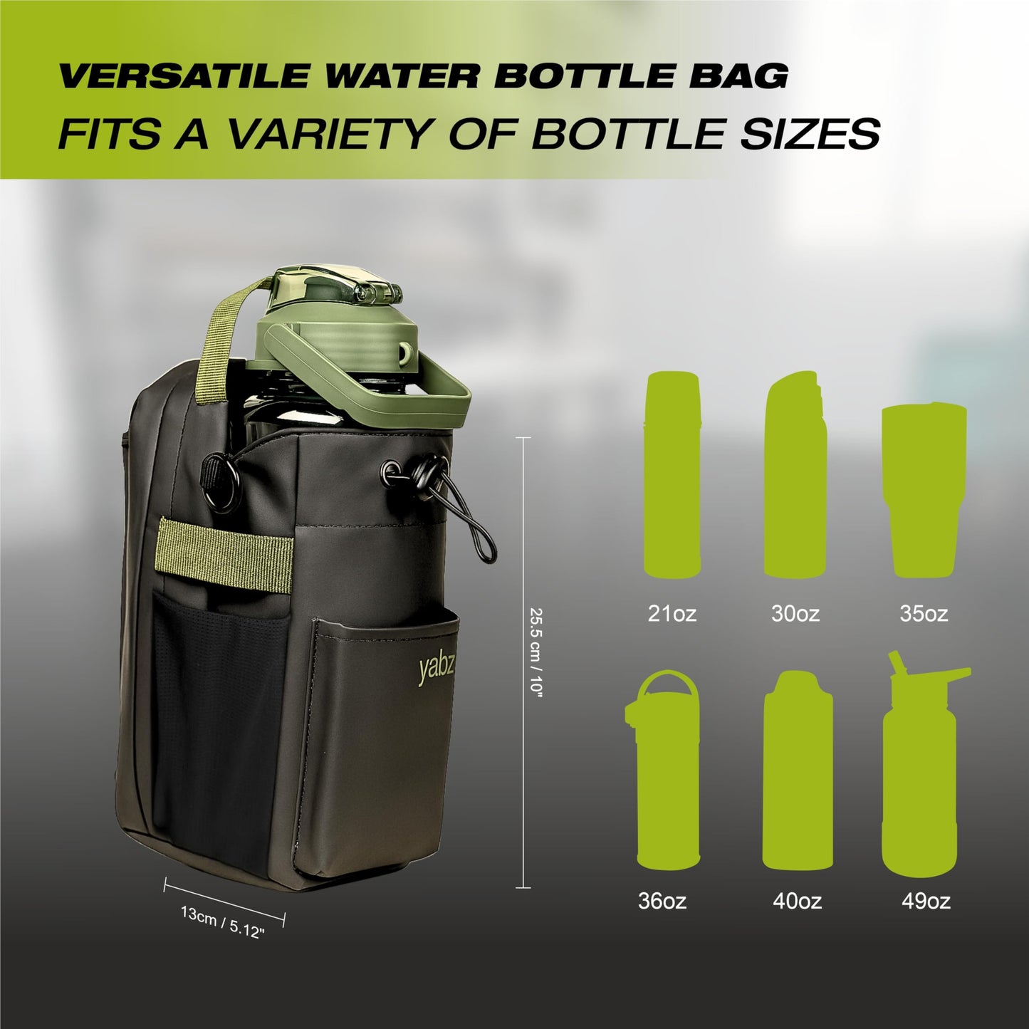 YABZ Strong Magnetic Gym Bag - Magnetic Gym Water Bottle Bag for Men and Women, High Load Capacity, Sports Gifts, Waterproof Material, Titanmag, Water Bottle Holder for Travel, Sports, Work