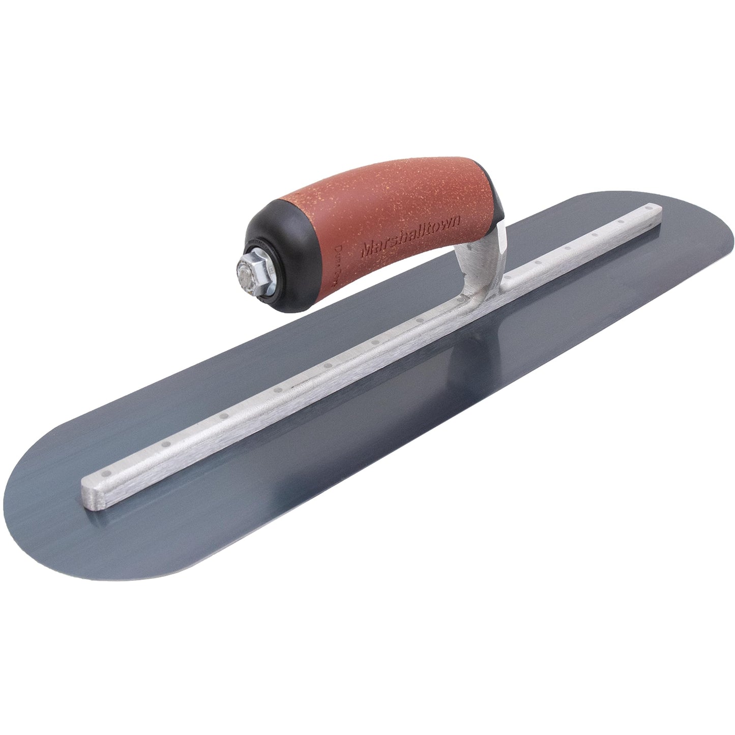 MARSHALLTOWN Fully Rounded Concrete Finishing Trowel, Blue Steel Blade, DuraCork Handle, 18 x 3, Made in The USA, MXS75BFRDC