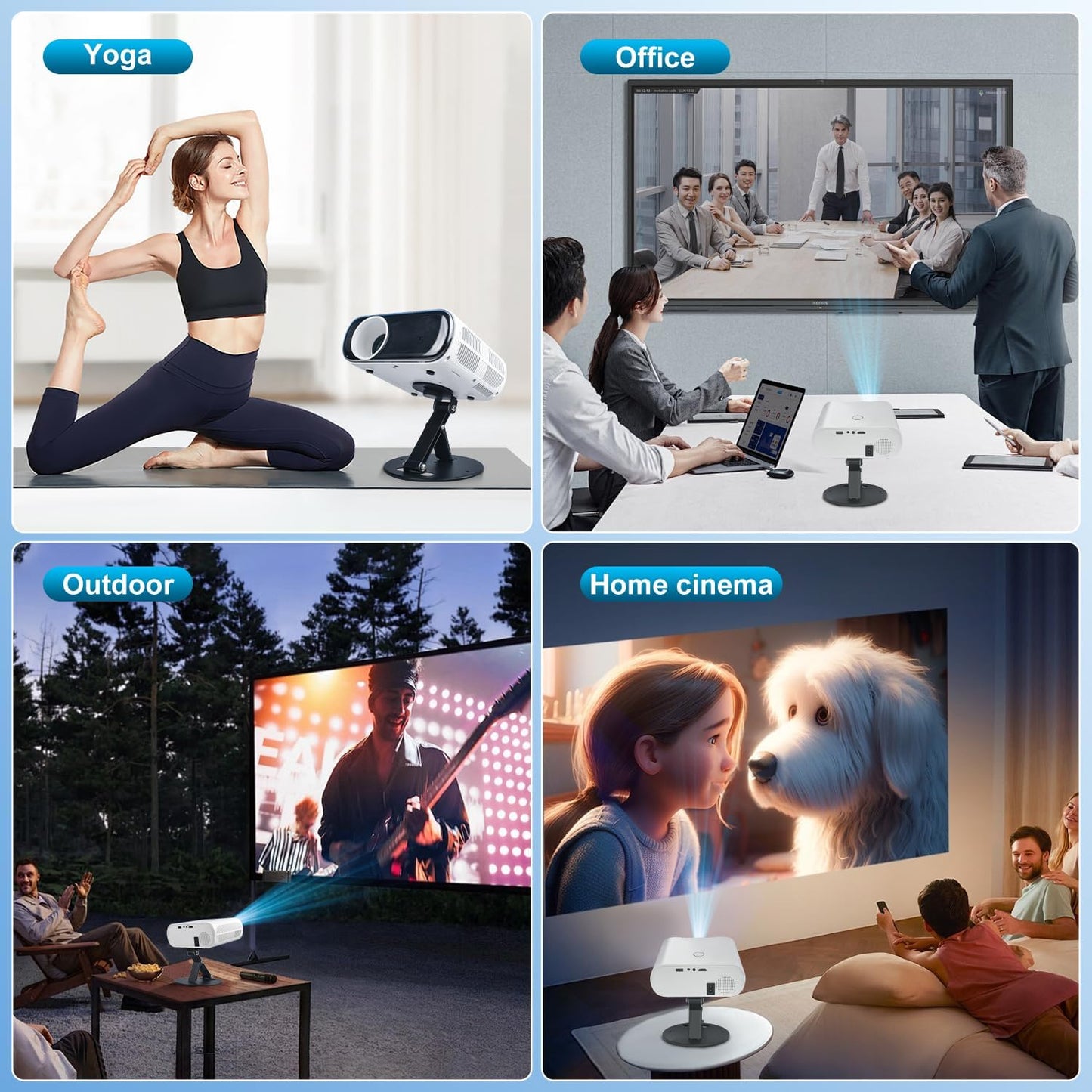 ZDSSY Setup, 3-in-1 1/4-Inch Mini Projector Stand Table, Desk, Ultra-Stable with Easy Compact Portable, Projector Mount