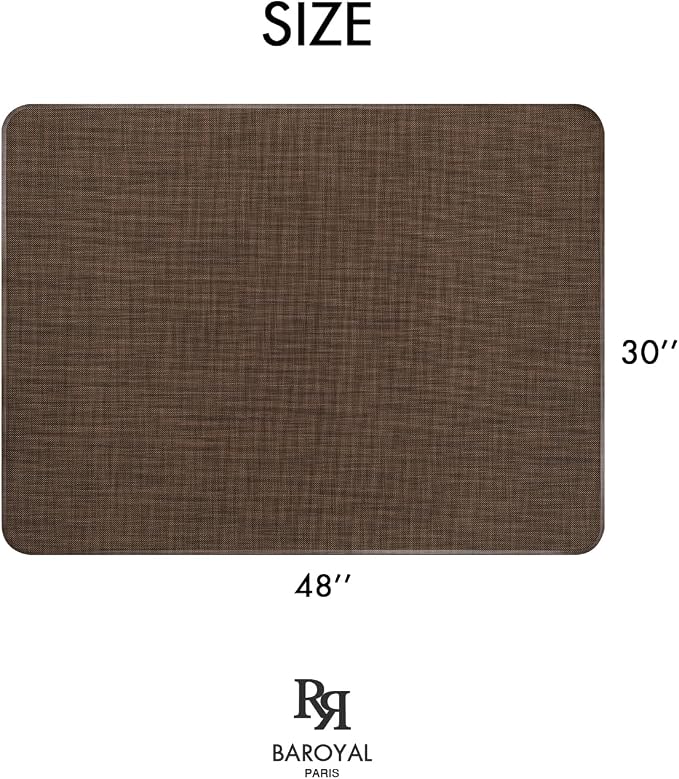 BARoyal Office Chair Mat for Hardwood Floor Under Desk Computer Rolling Chair Mat for Wood/Tile Floor Non-Slip Heavy Duty Desk Rug PVC Plastic Hard Floor Protector 30" x 48"(Coffee)