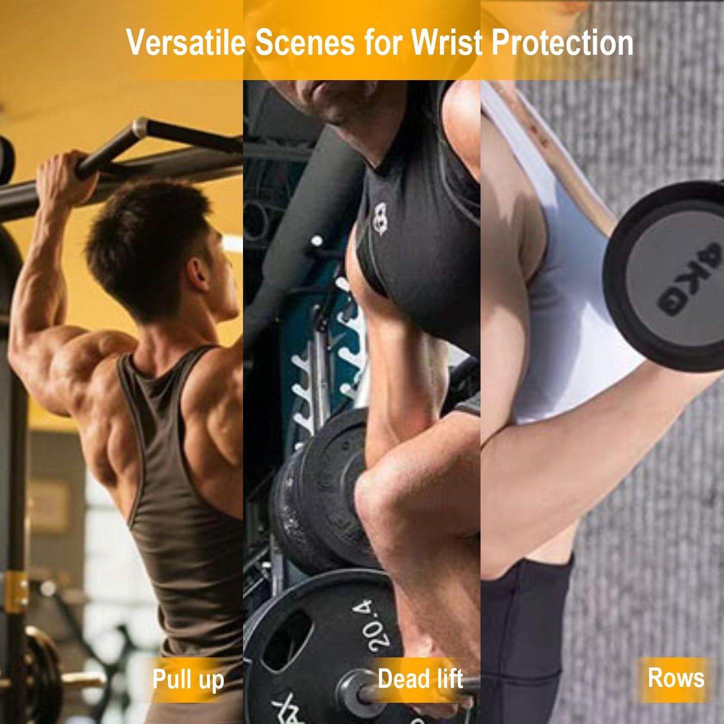 Lifting Hooks for Weight Lifting, 1 Pair 330 LB Weight Lifting Wrist Wraps Heavy Duty Gym Lifting Straps Hook for Barbell, Deadlifts, Pull-Ups, Strength Training, Wrist Protection, for Men & Women