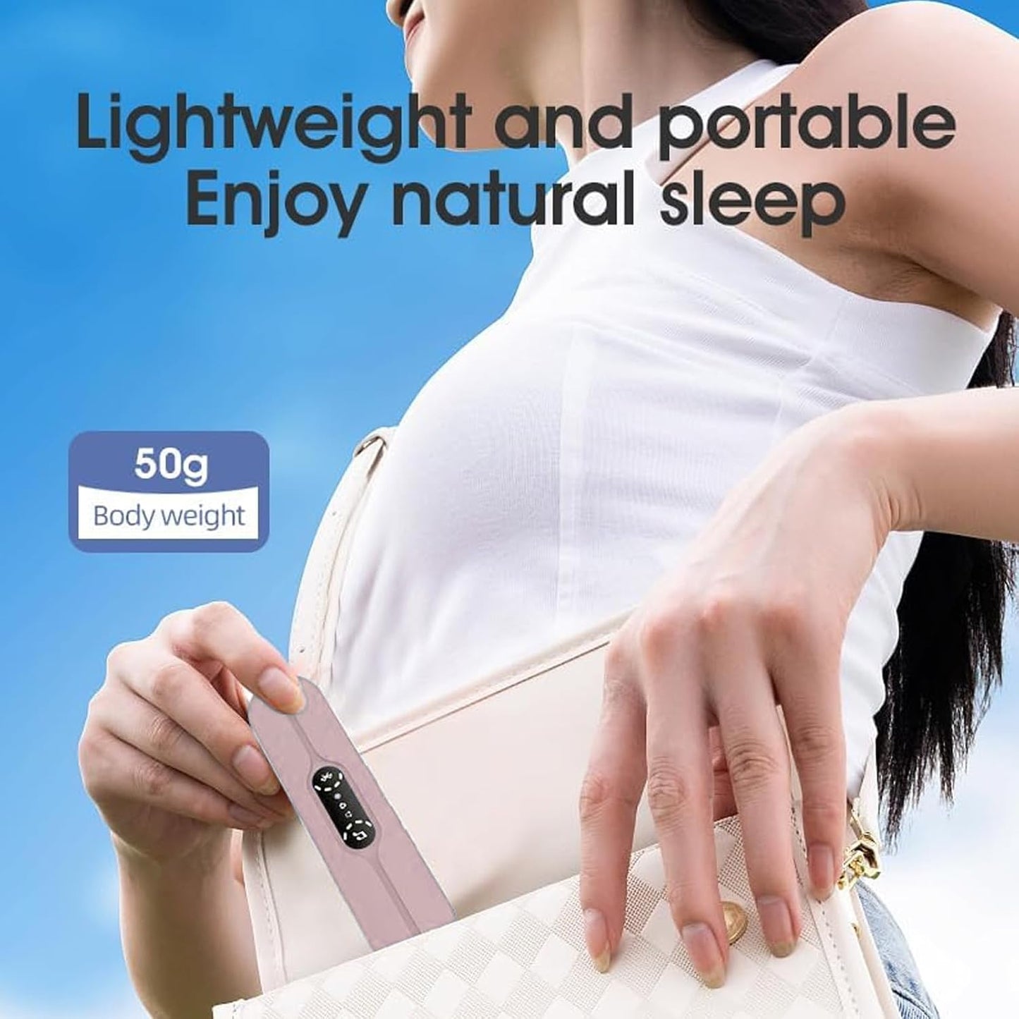 STEHEALTH Under-Pillow Speaker for Sleeping - Mini Portable Wireless Bluetooth Bone, with White Noise & Timer |