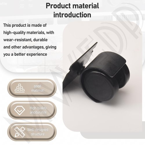 MWEDP 40 mm Wheel/Plate Assembly Compatible with Vacuum D4 D4C SE E E2 Series Vacuum Cleaner Cart Castor Wheels (4 Pack)