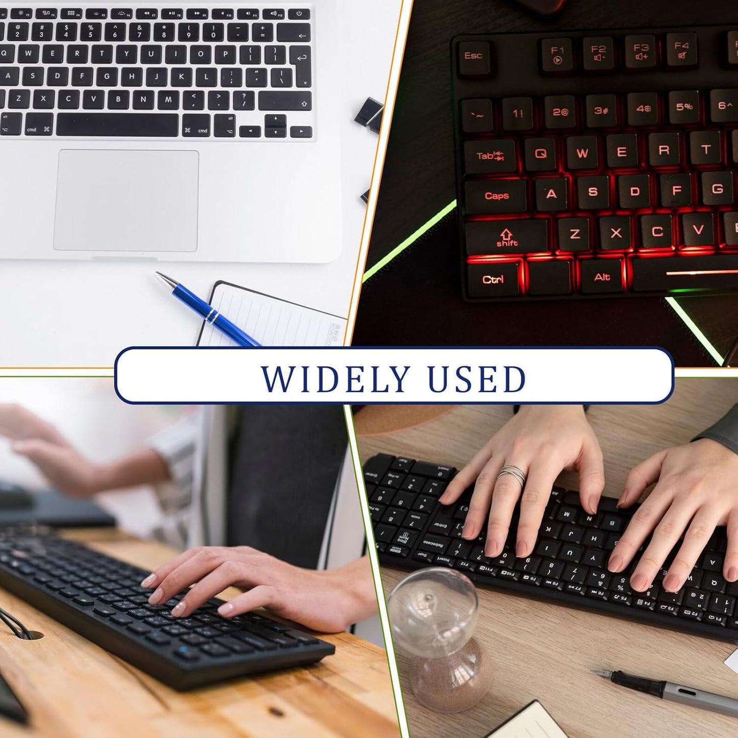 Mozeat Lens 4 Keyboard Letter Stickers, Pcs Universal English Laptop Keyboard Stickers Replacement with Matte Black