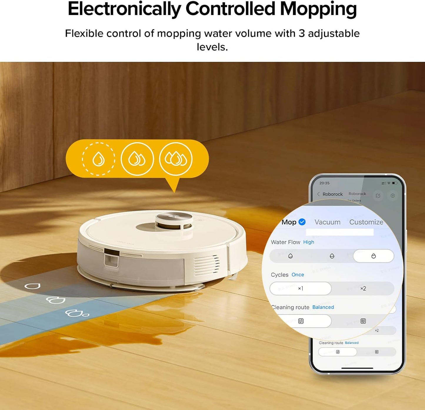 Roborock Q7 M5+ Robot Vacuum & Mop - 10000Pa Suction, Self-Emptying, App Control, White