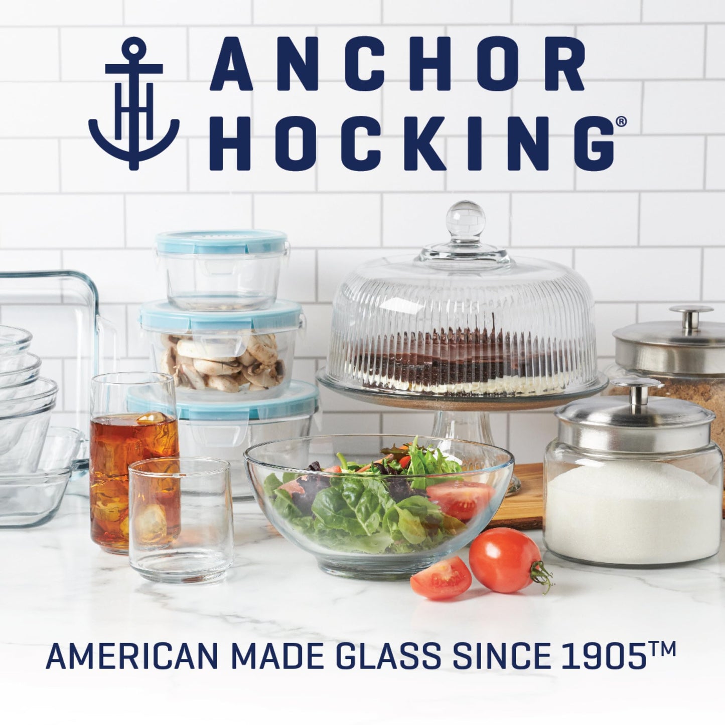 Anchor Hocking Oven Basics Cake Dish & 3 Quart Baking Dish Value Pack – Tempered Glass for Even Baking, Oven Safe, Microwave Safe, Made in USA