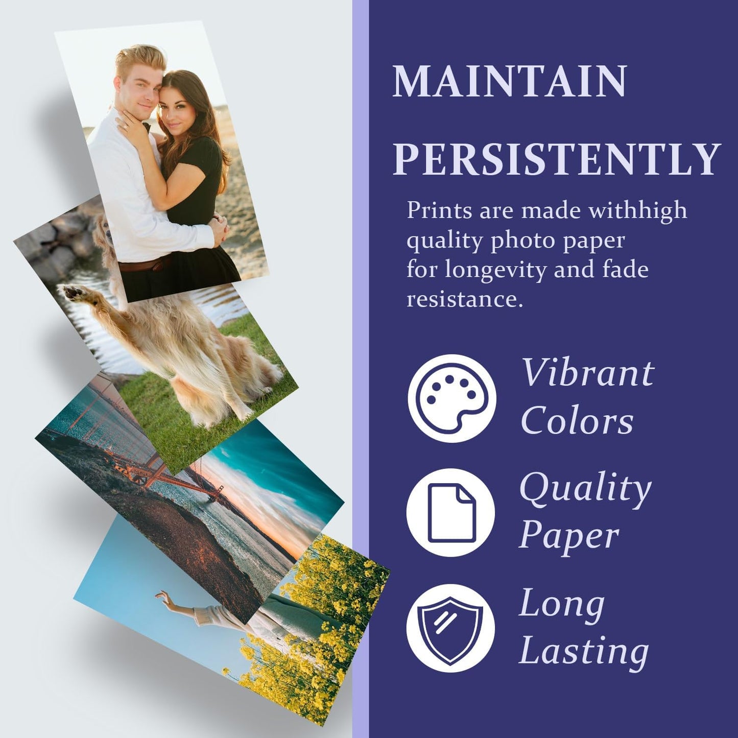 ZXDZSM Custom Photo Prints - Personalized Glossy Photos | Standard Size (4 x 6 Inches, 6 Pcs, Unframed)