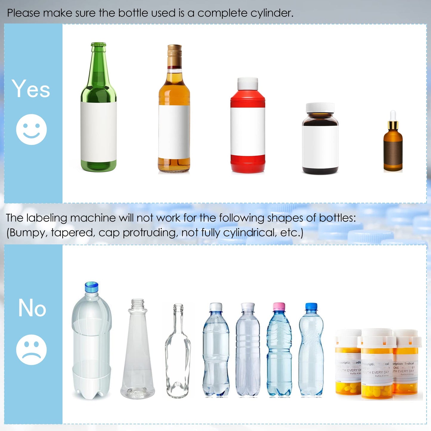 Hanchen Semi-Automatic Round Bottle Labeling Machine, Adjustable Labeler Label Applicator Machine for φ0.6-4.7” Cylinder 20-40pcs/min