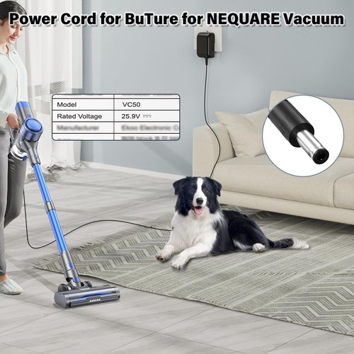 30V Cordless Vacuum Cleaner Charger for BuTure 25.9V Li-ion Battery AC DC Adapter Fits for BuTure JR200 JR400 JR500 JR600 JR700 VC40 VC50 400W 450W for NEQUARE S25 Pro S25Pro S26 V230 Power Cord