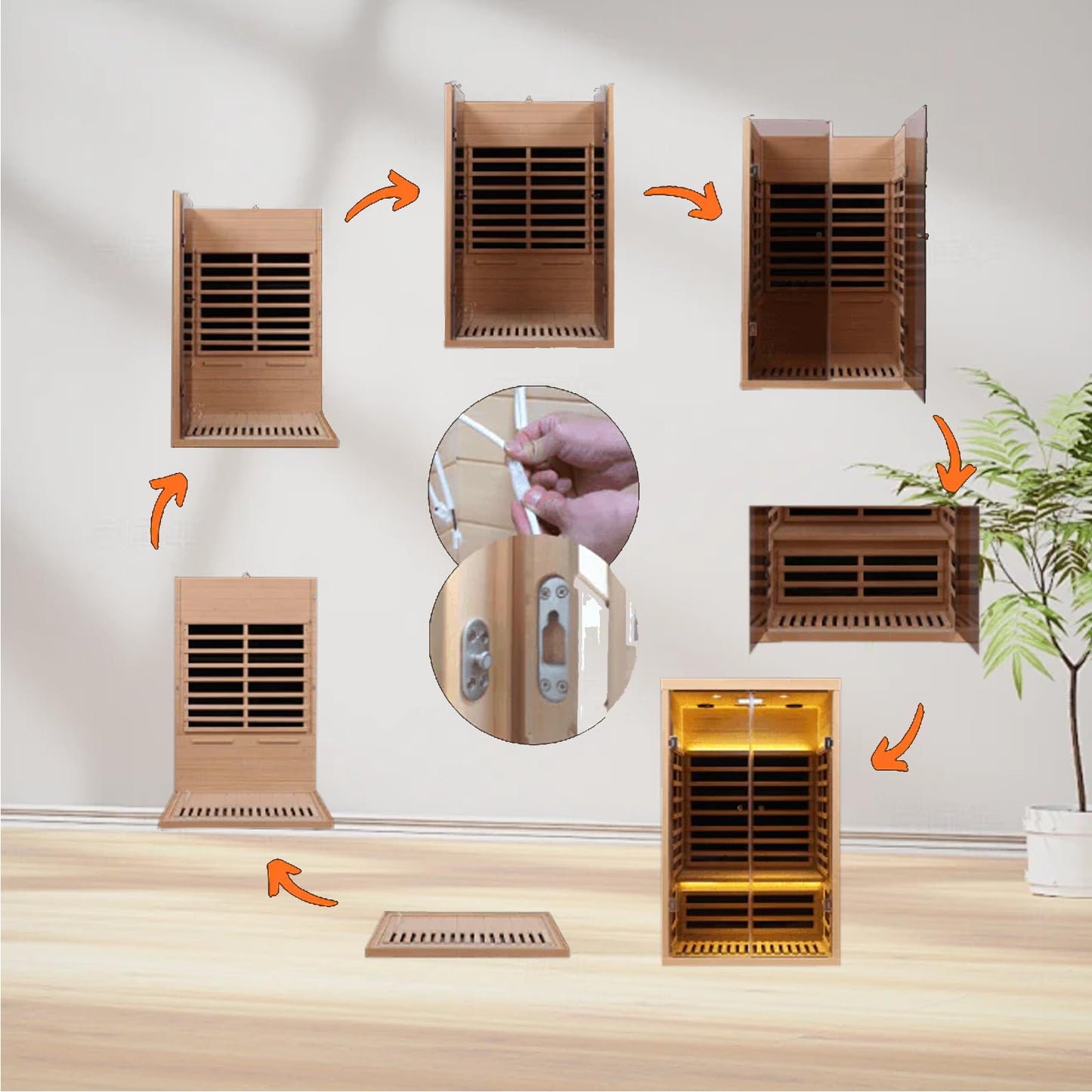 Smart Infrared Sauna 2 Person, 0-5mg Low Emf Far Infrared Sauna for Home, 1780w Indoor Sauna Room with APP & LCD Panel Control , Chromatherapy Light, Bluetooth Speaker, Insulation Cover, Reading Light