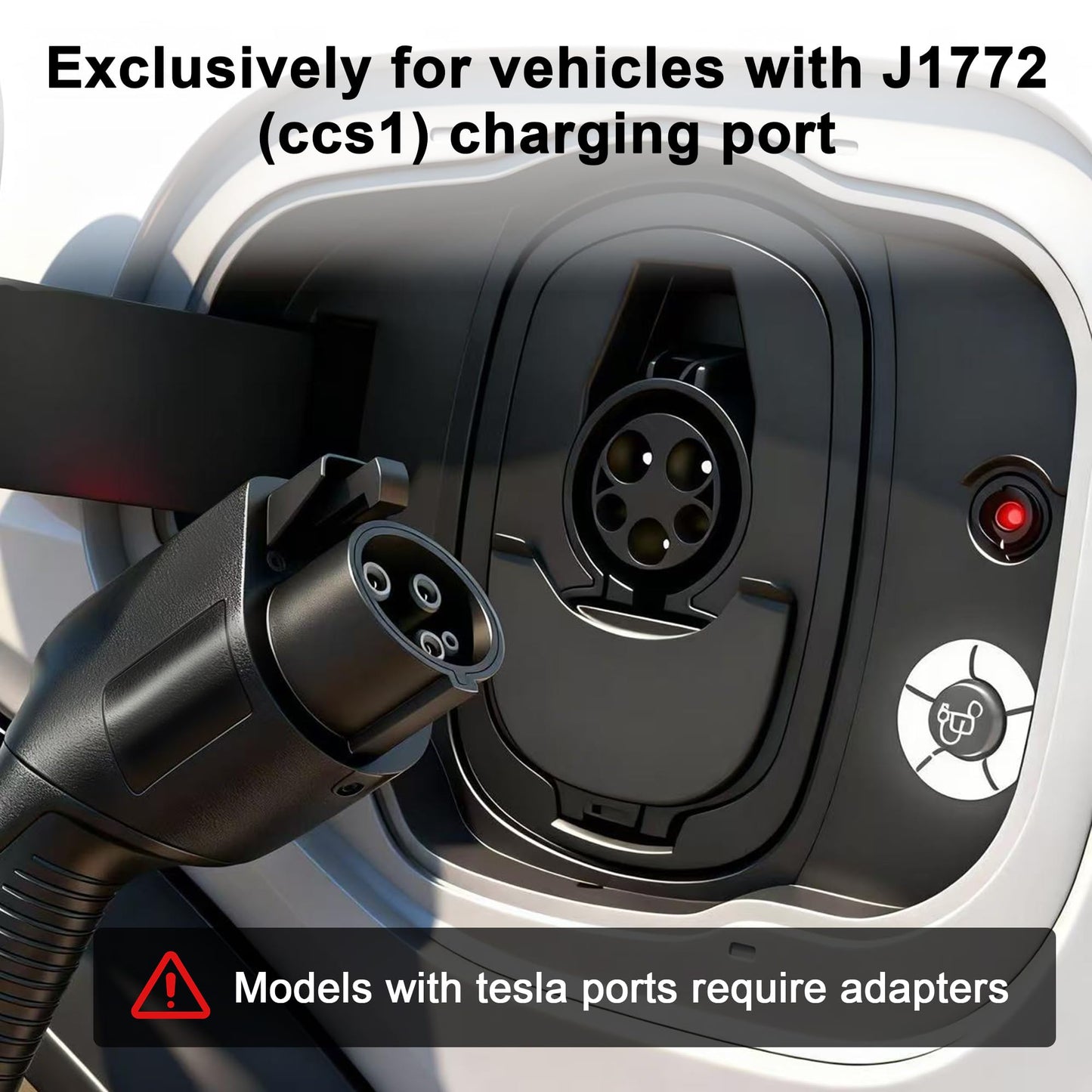 VEIPHLOX Level 2 EV Charger, 40 Amp 240V, w/ J1772 Connector, WiFi (2.4GHz) Enabled Electric Vehicle Charging Station, 25ft Cable, NEMA 14-50 Plug, IP65 Weatherproof Indoor/Outdoor, RFID & App Control